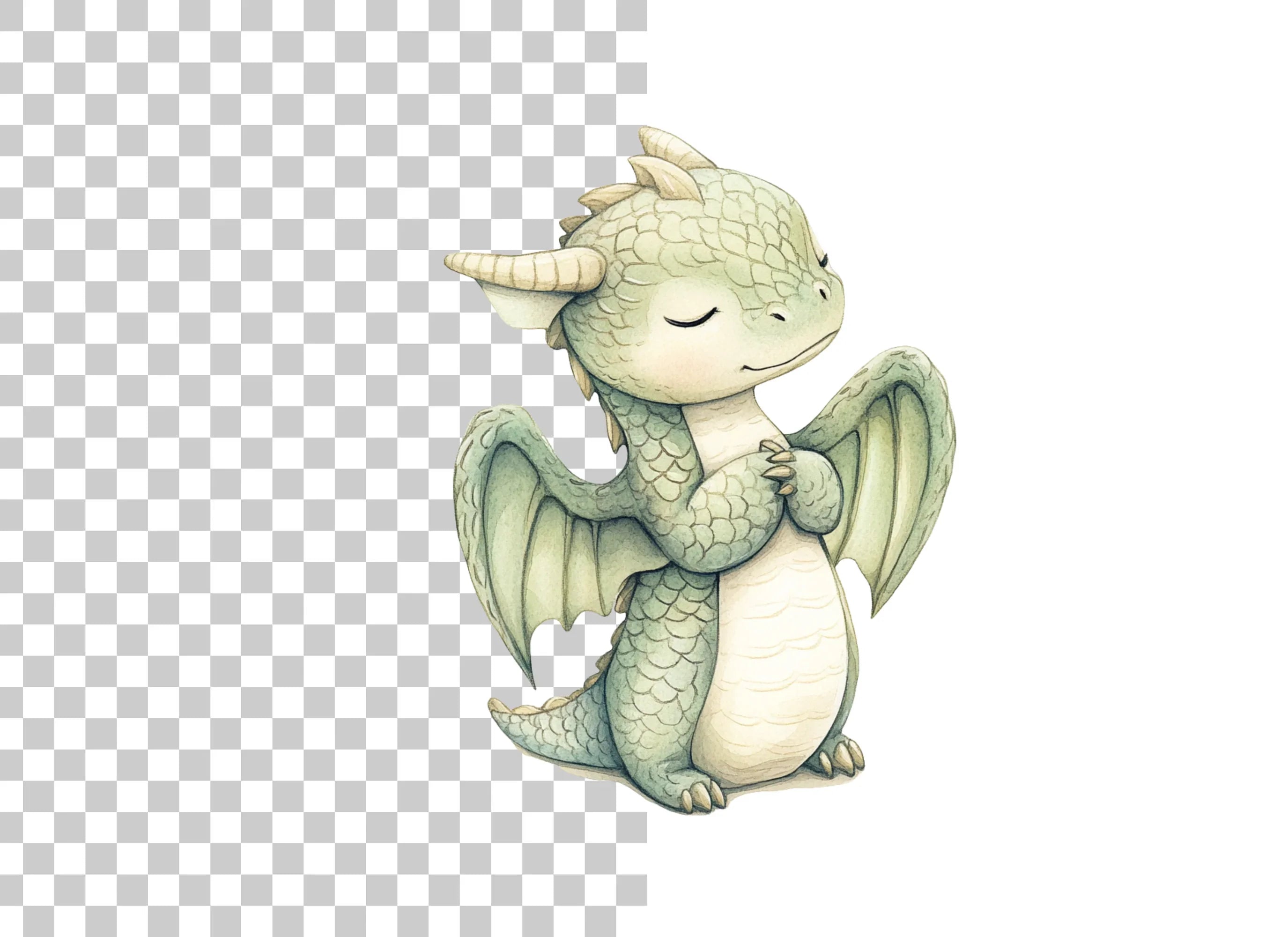 Cute Baby Dragon Clipart Bundle