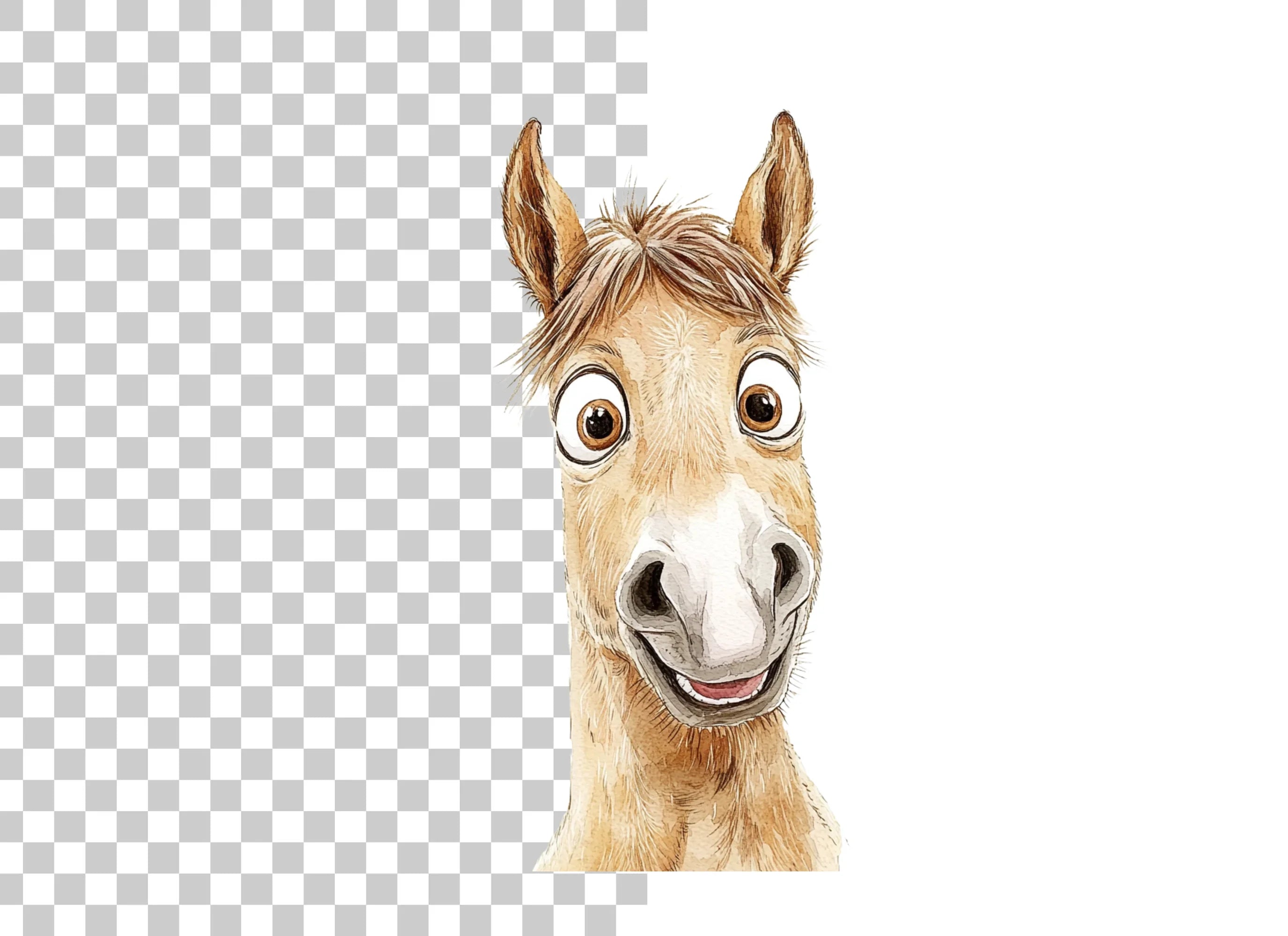 Funny Horse Faces Clipart Bundle