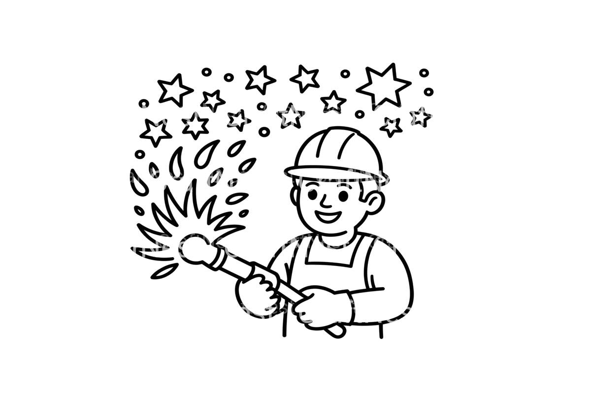 Welder at WorkPage for Kids Coloring Books