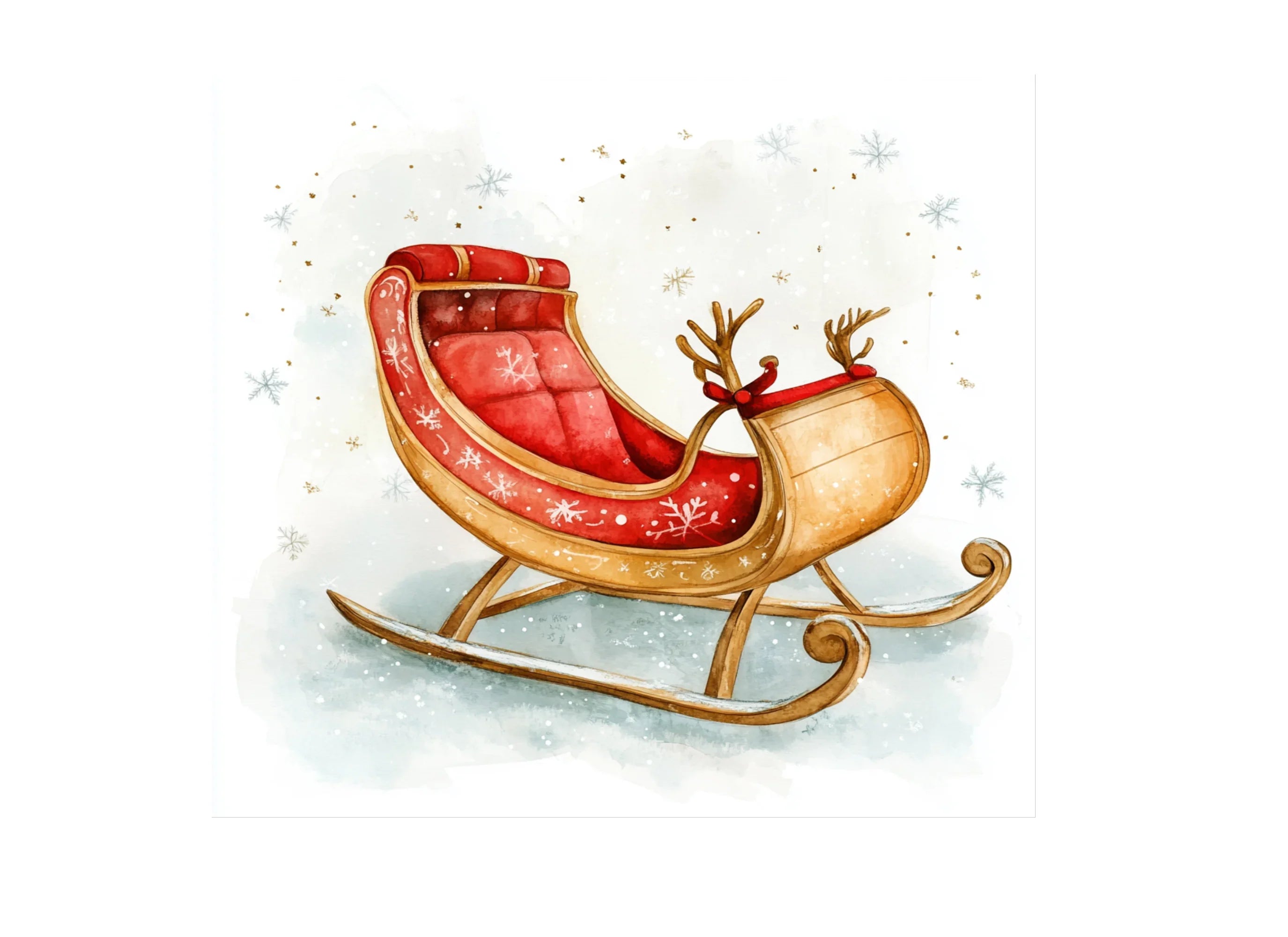 Christmas Sleigh Clipart Bundle
