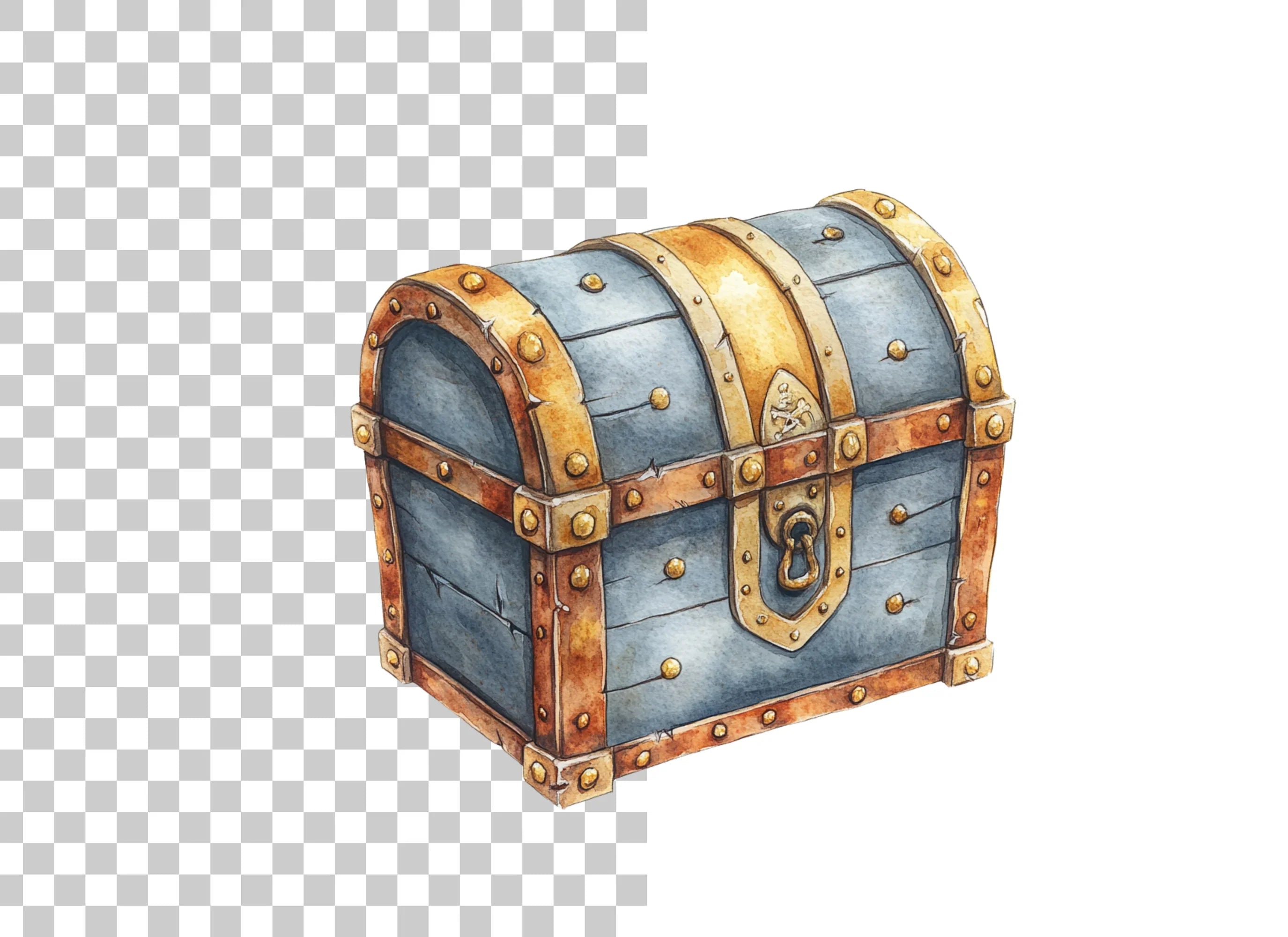 Vintage Treasure Chest Clipart Bundle