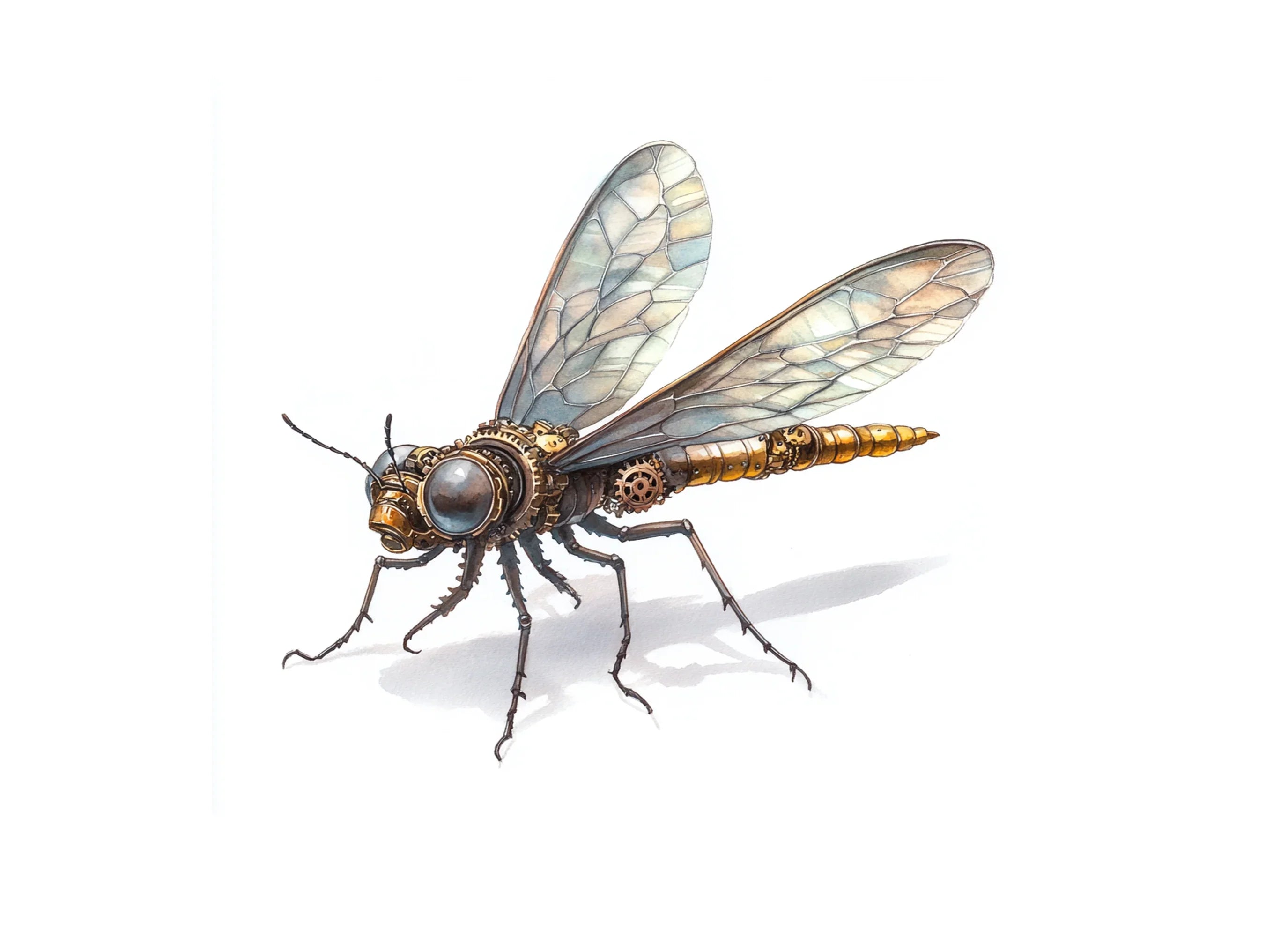 Steampunk Dragonfly Clipart Bundle