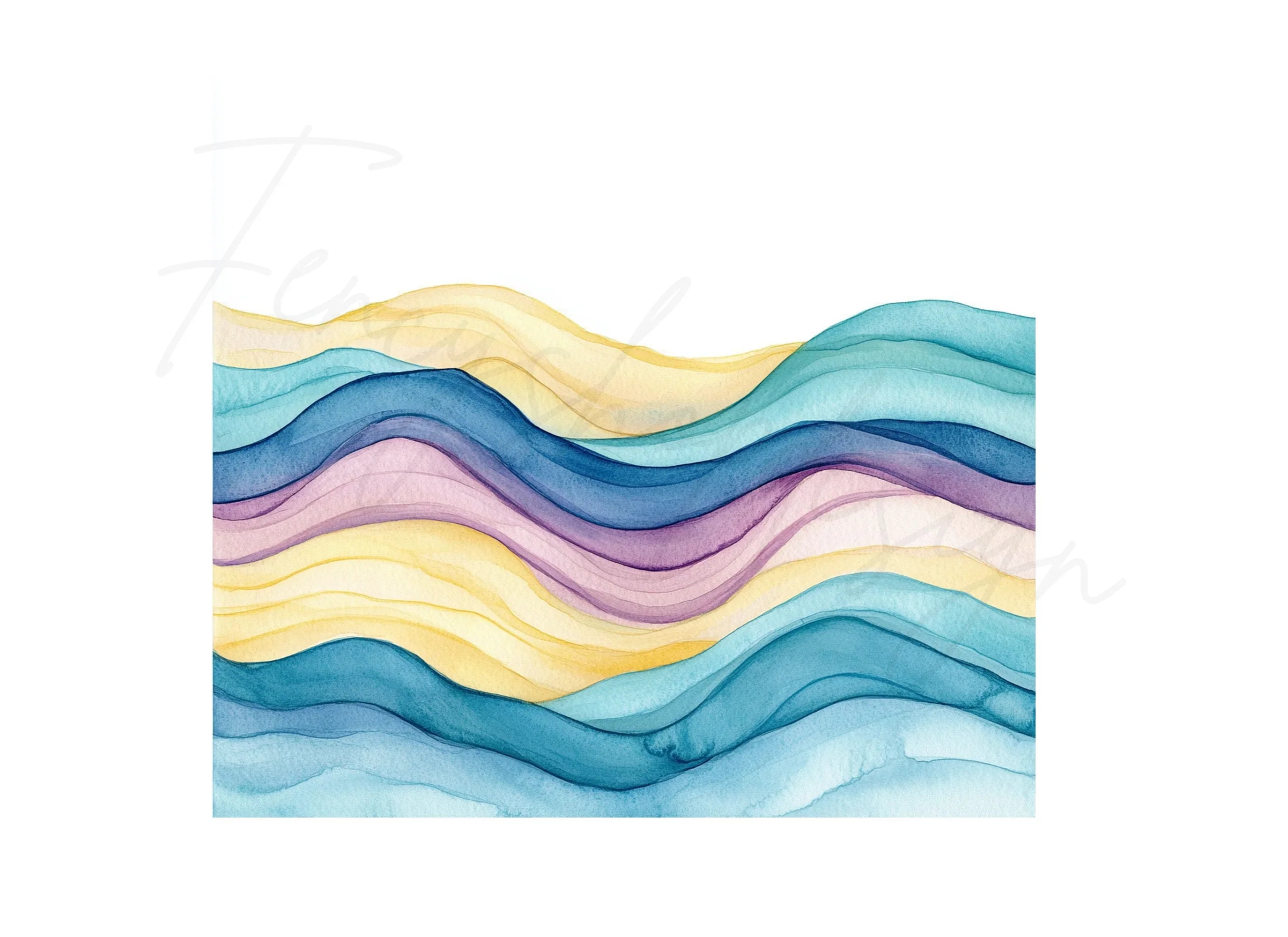 Wavy Lines Backgrounds Clipart Bundle