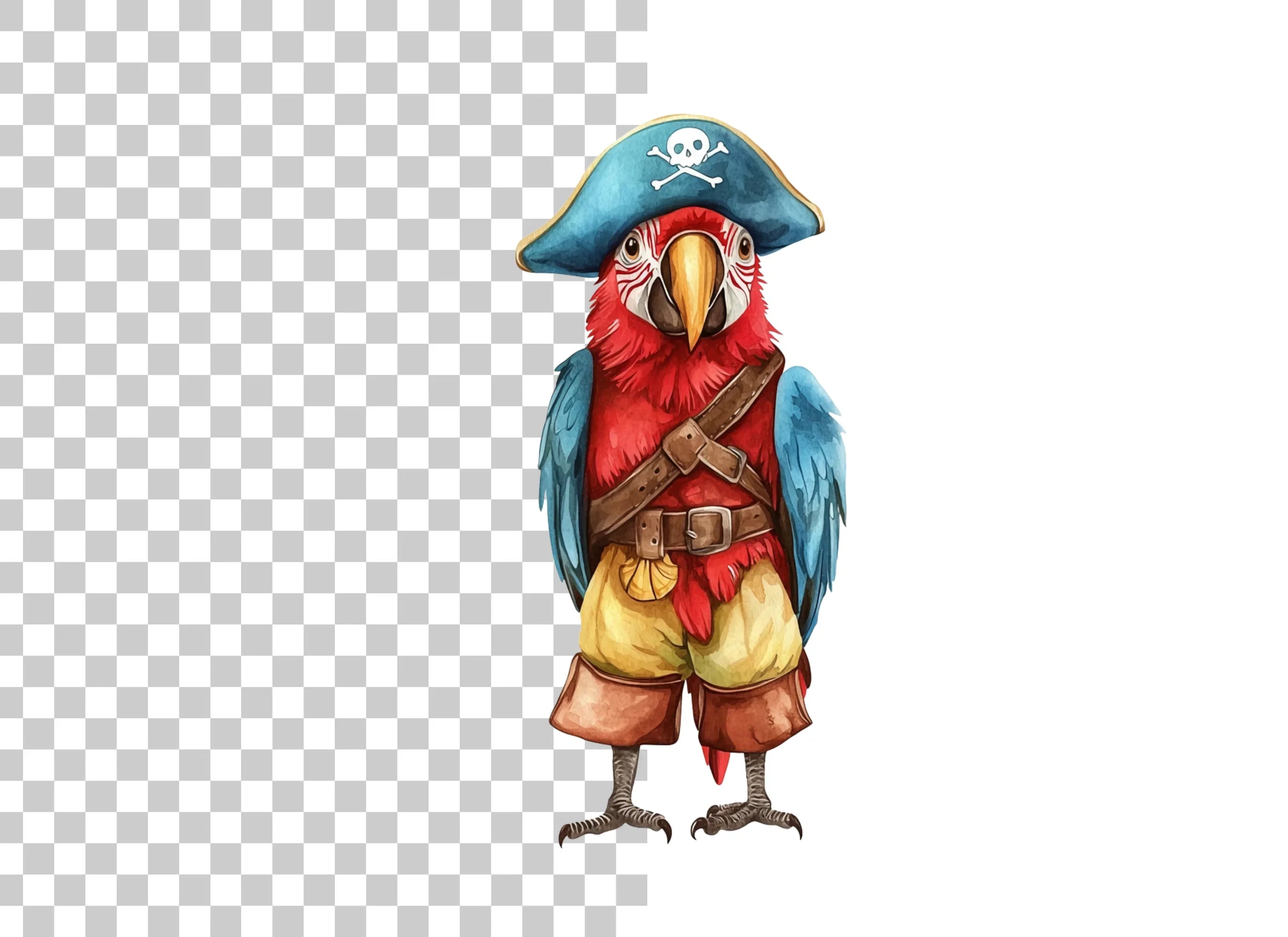 Pirate Parrot Clipart Bundle