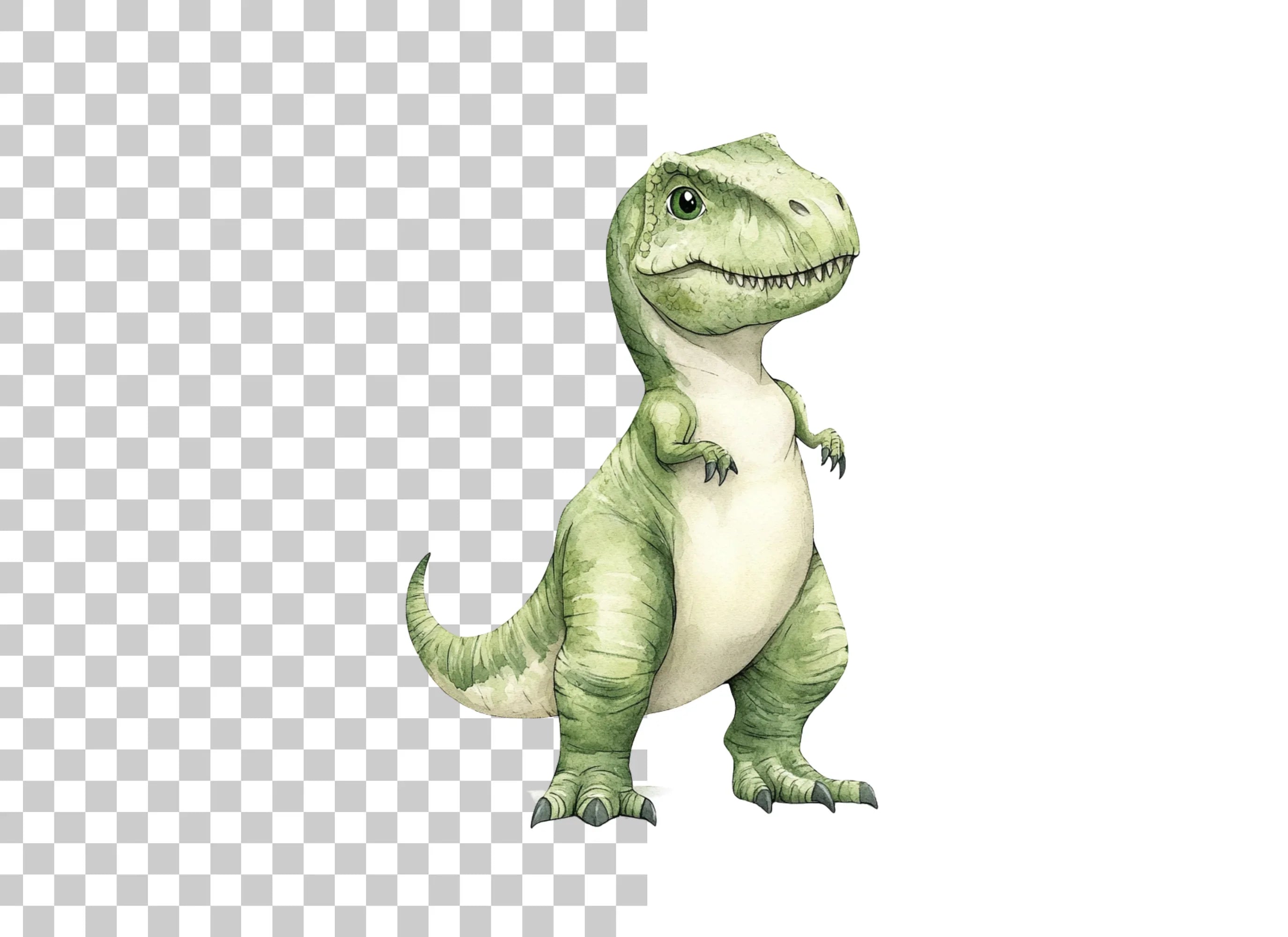 Cute Baby Rex Dinosaur Clipart Bundle