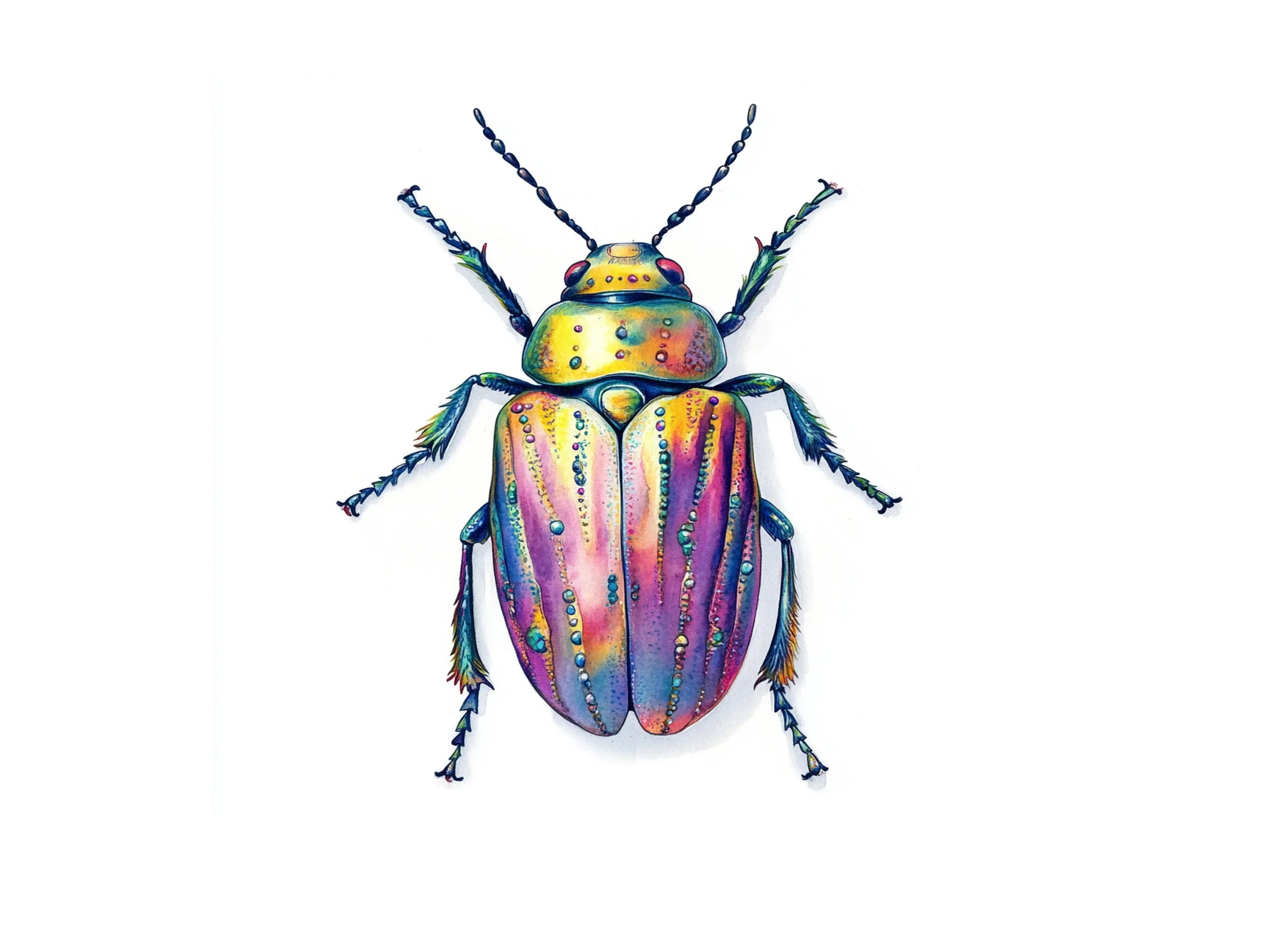 Vibrant Jewel Beetle Clipart Bundle