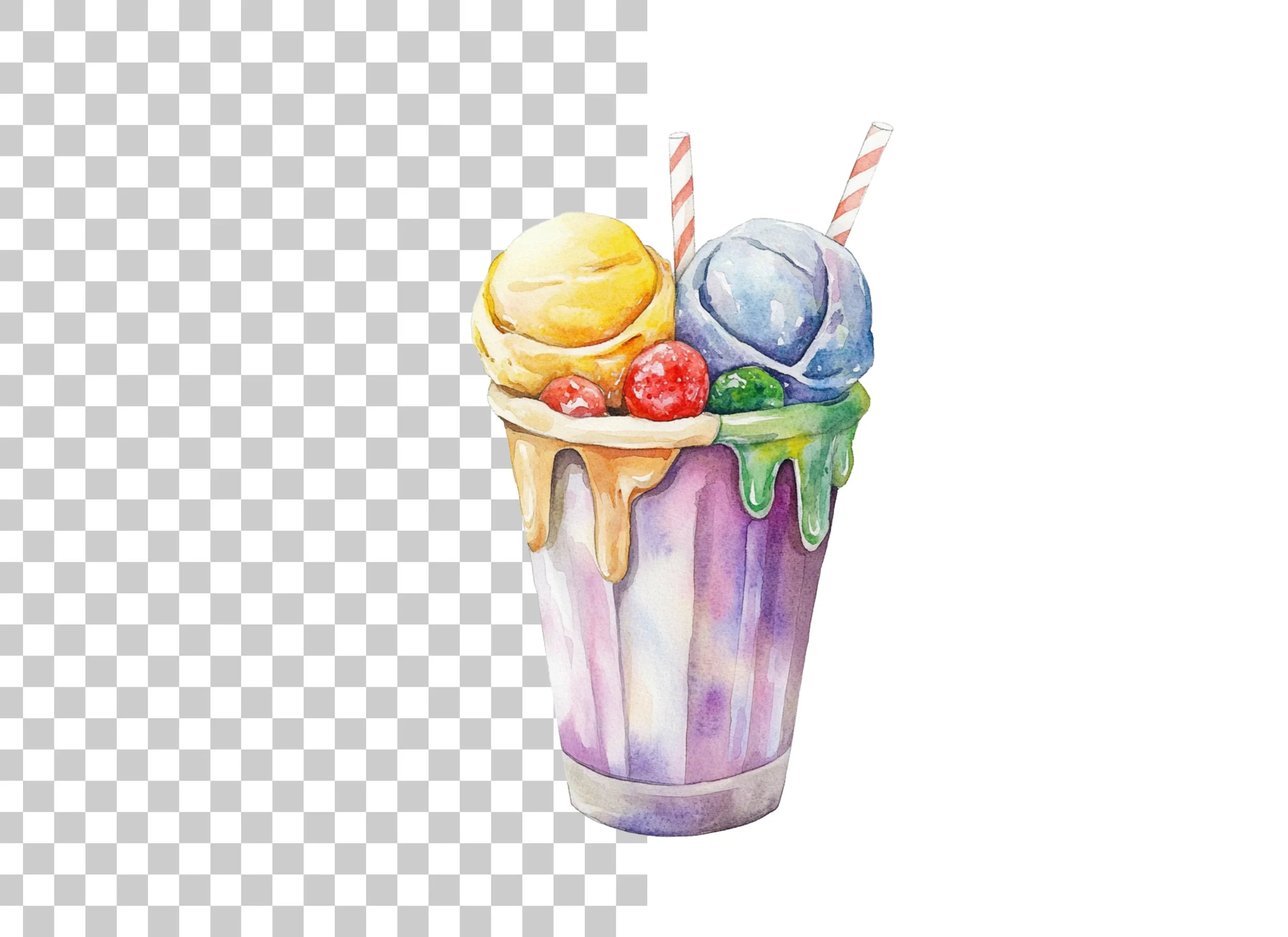 Ice Cream Sundae Clipart Bundle