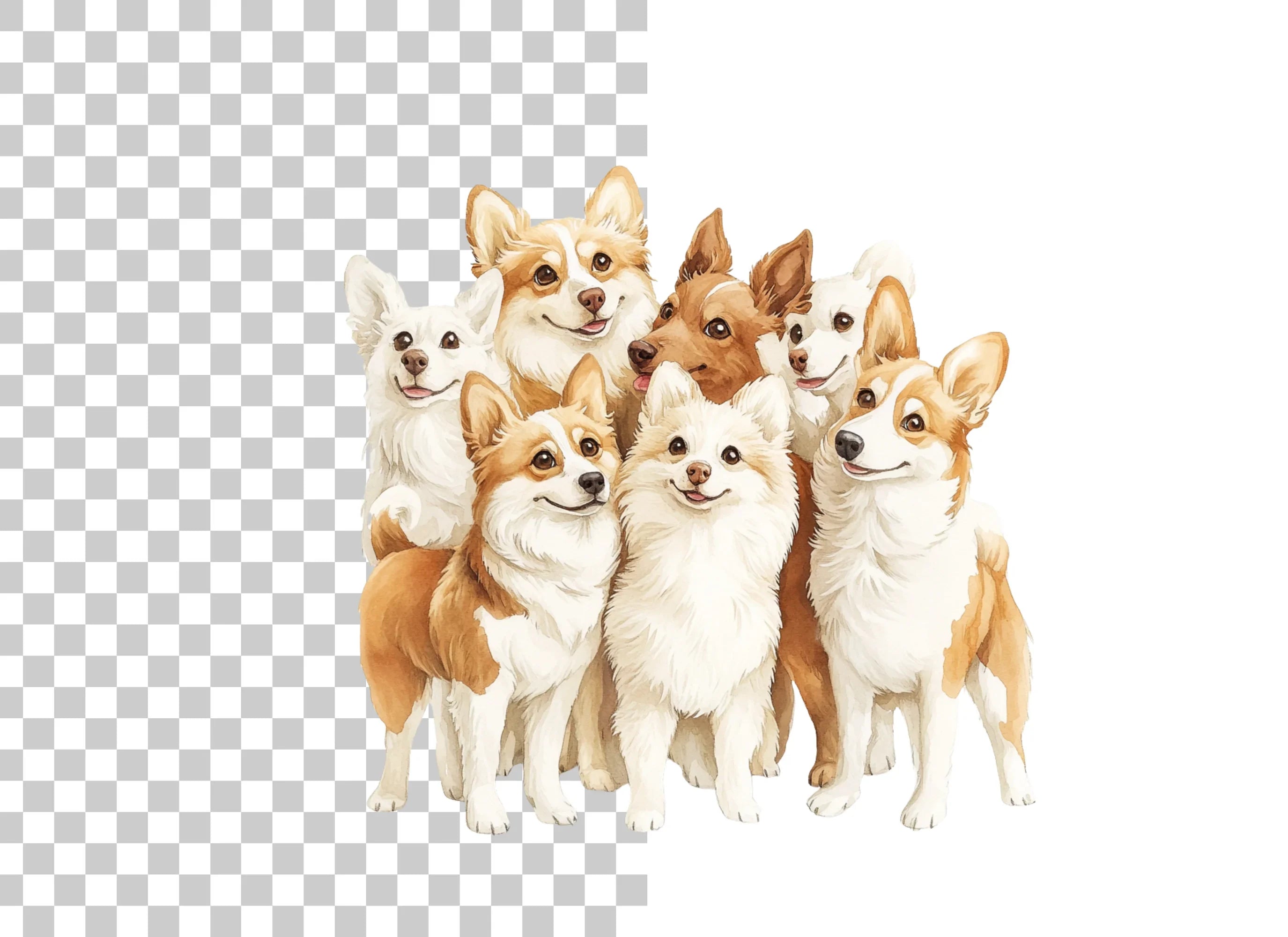 Adorable Dog Breeds Clipart Bundle