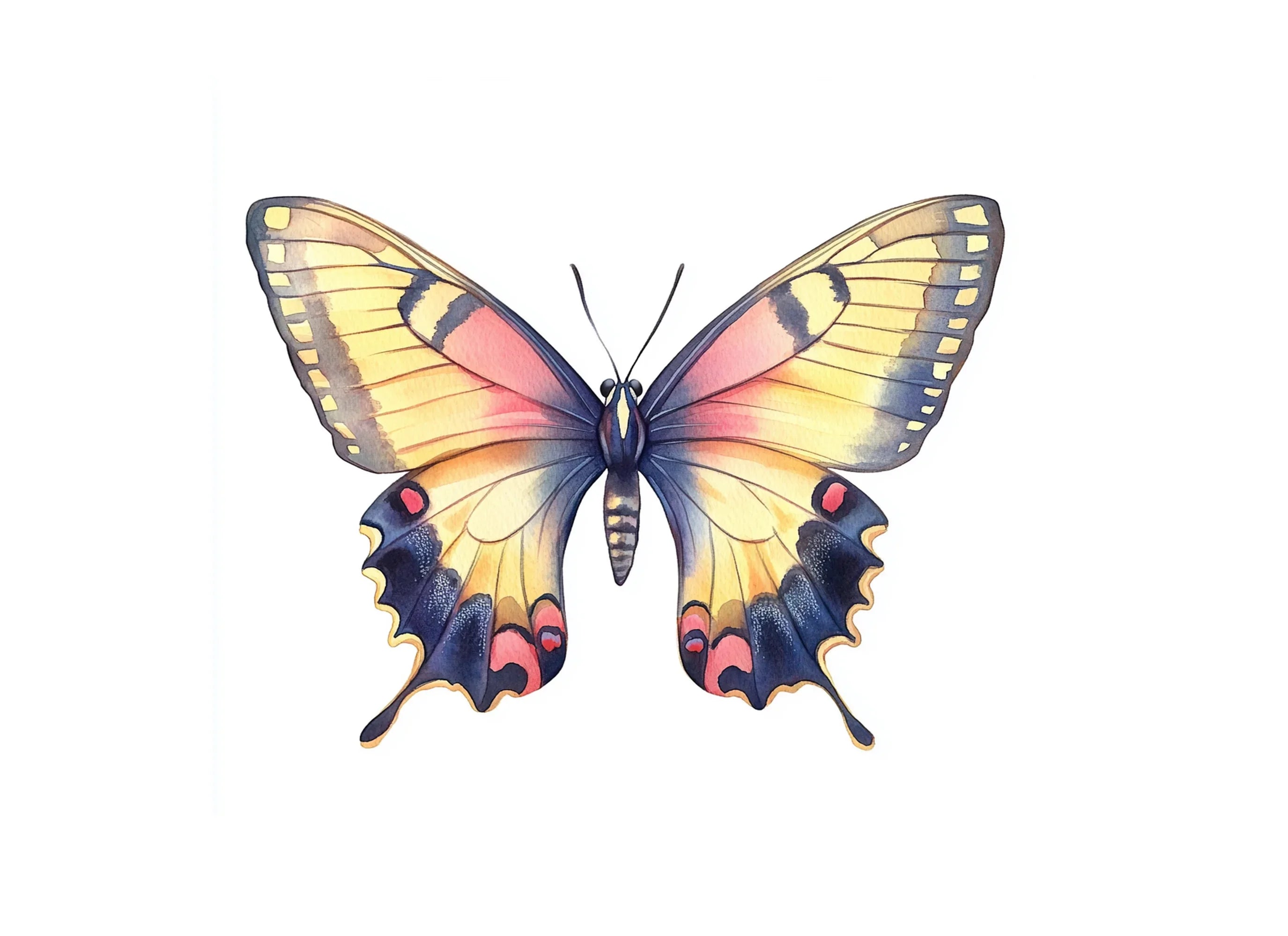 Colorful Butterfly Clipart Bundle