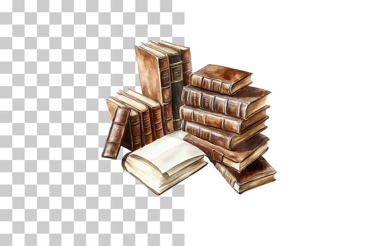 Antique Books Illustration Clipart Bundle - CraftNest - Digital Crafting and Art