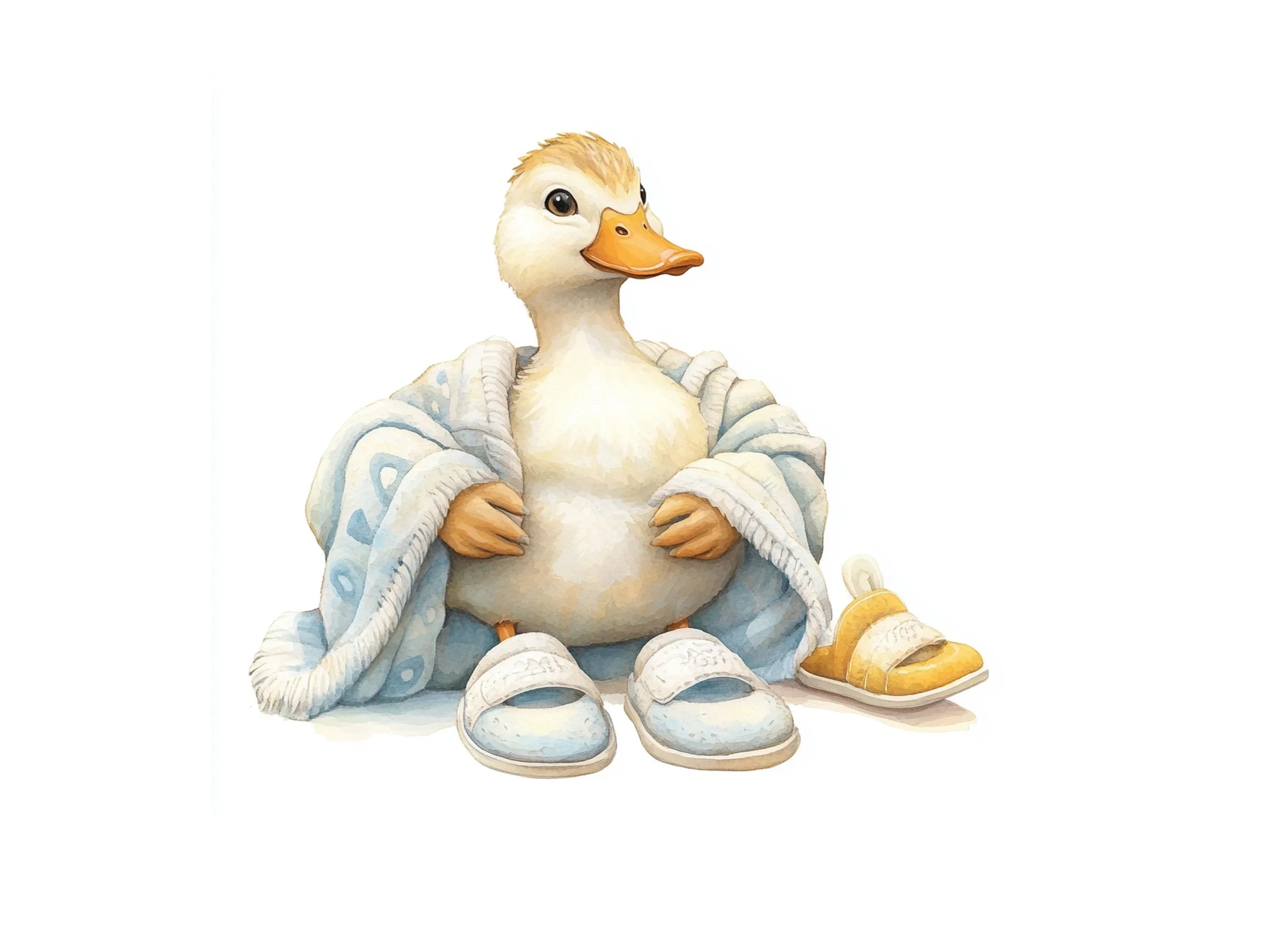 Cute Ducklings in Bathrobes Clipart Bundle