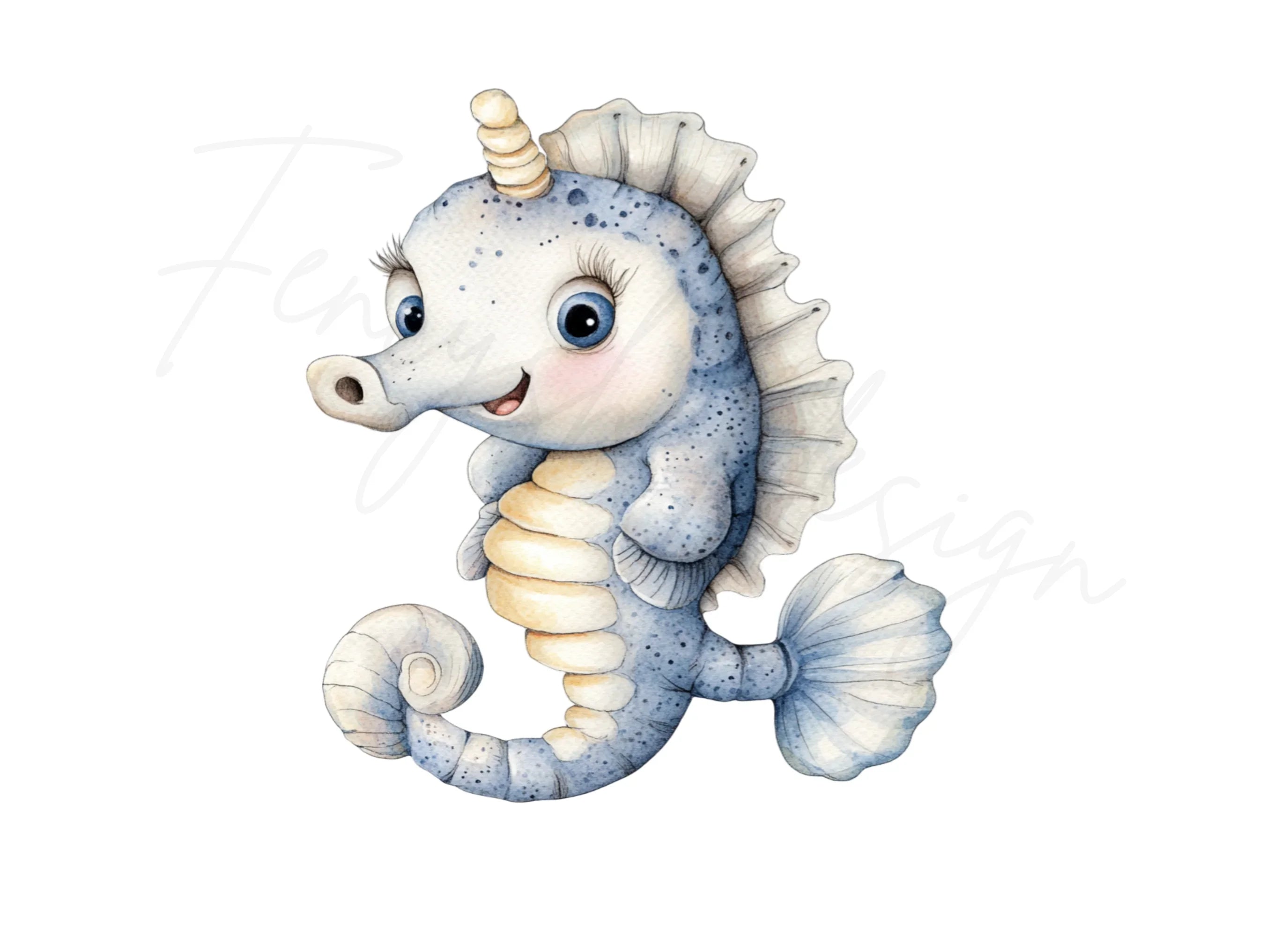 Cute Seahorse Clipart Bundle