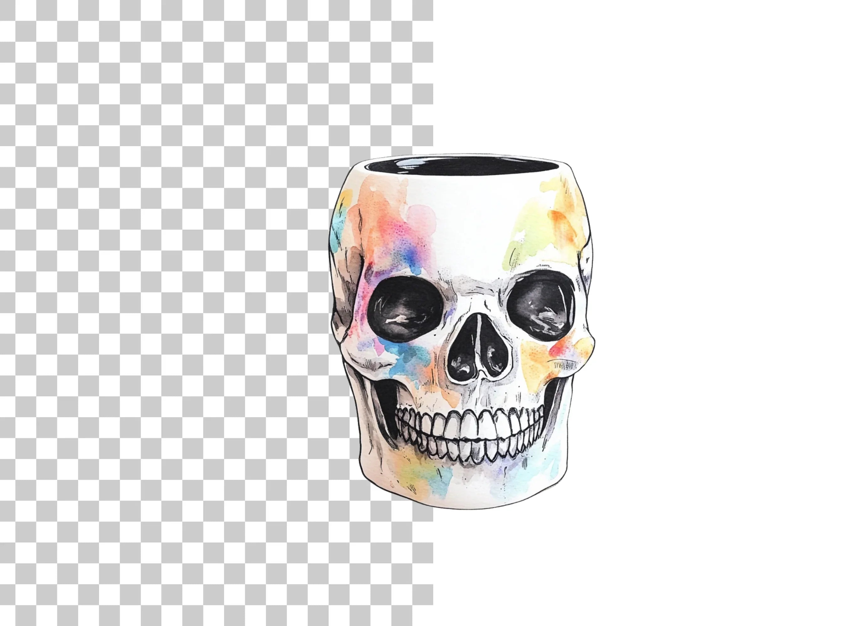 Colorful Skull Designs Clipart Bundle