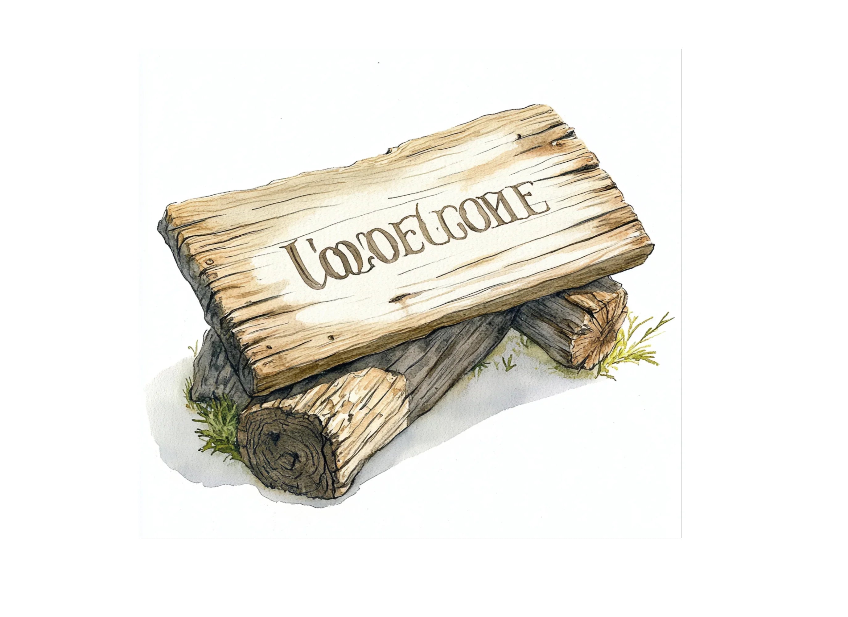 Rustic Wooden Signs Clipart Bundle