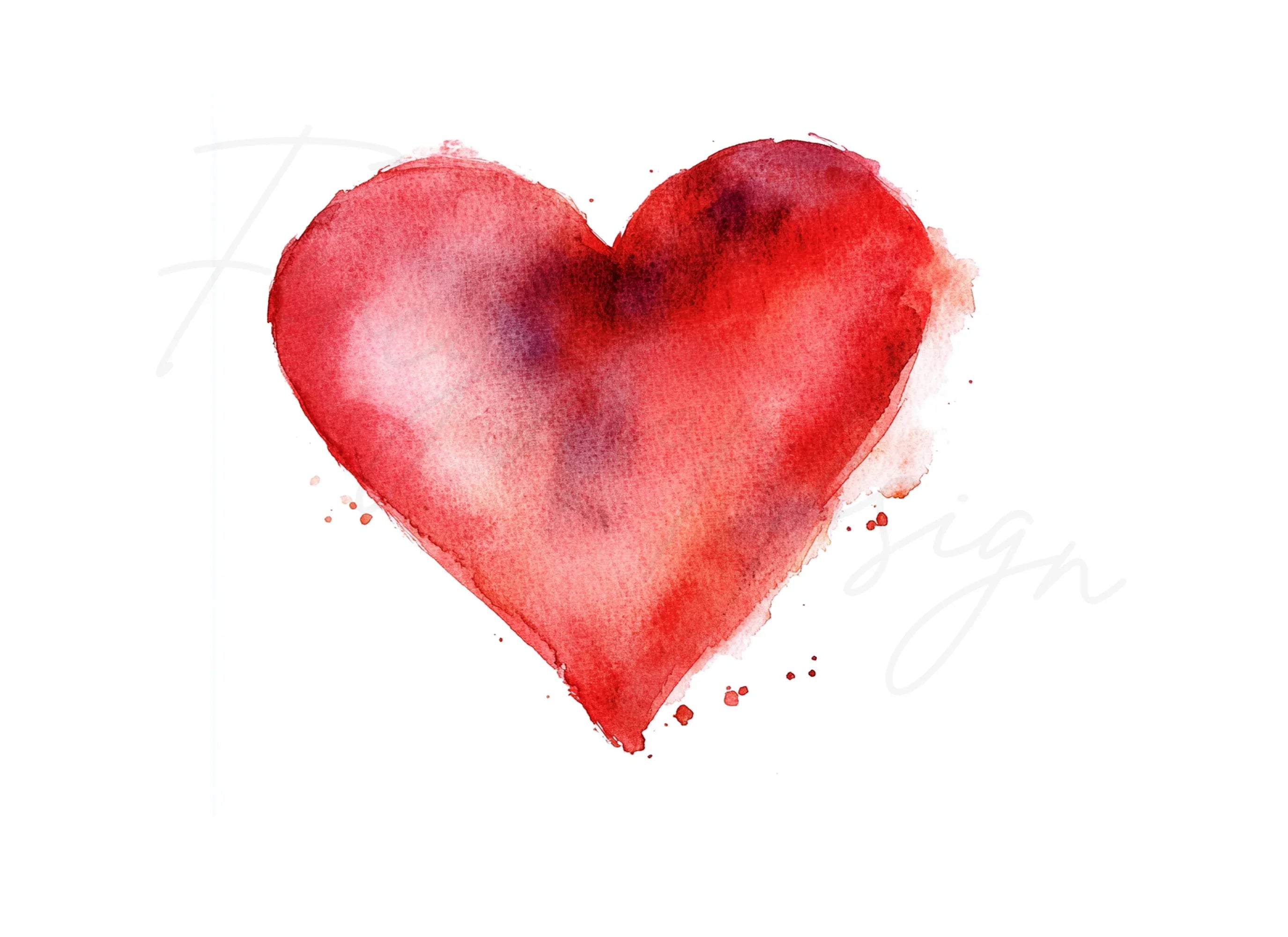 Red Hearts Clipart Bundle