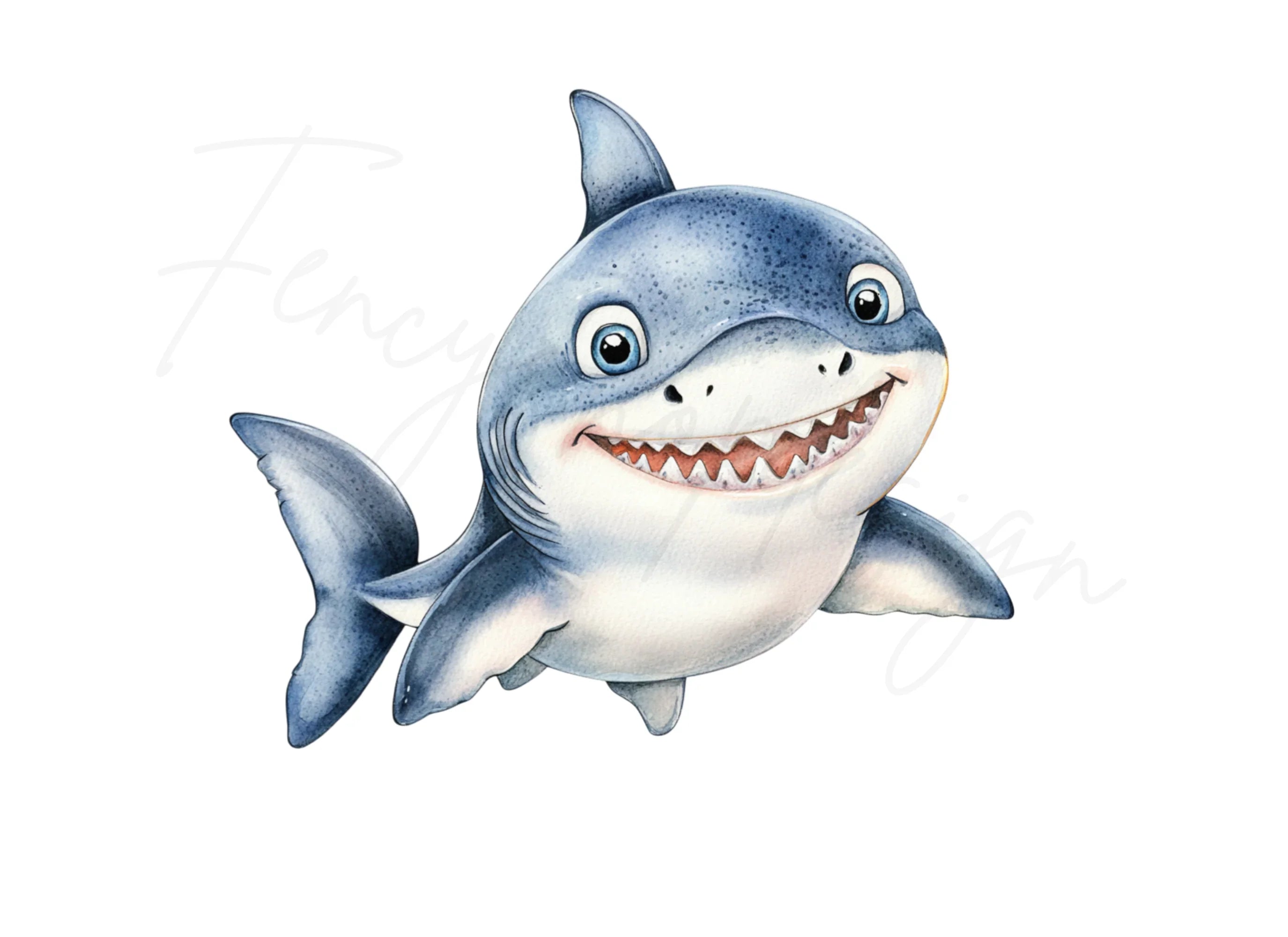 Cute Baby Shark Clipart Bundle