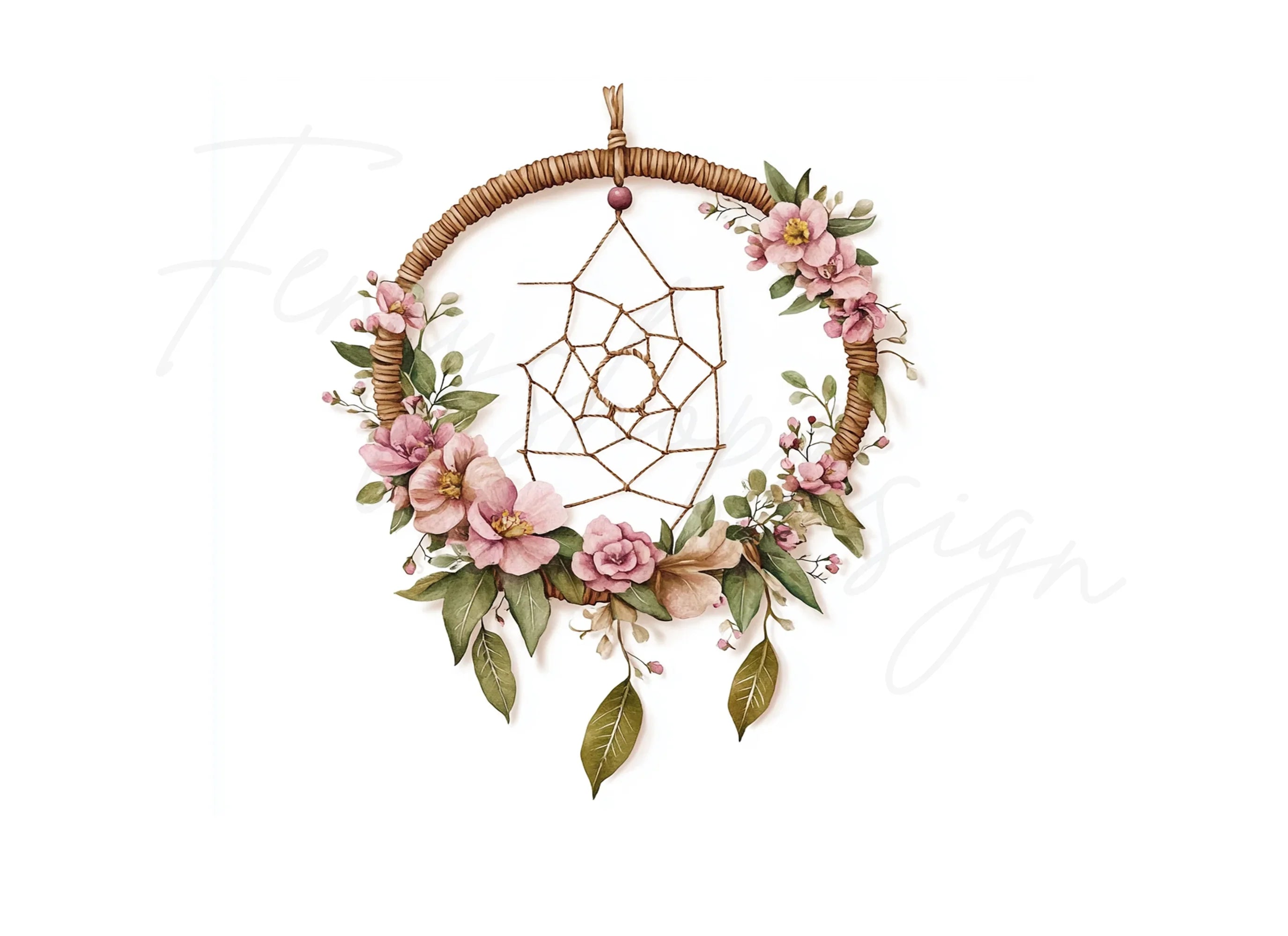 Boho Dreamcatcher Clipart Bundle