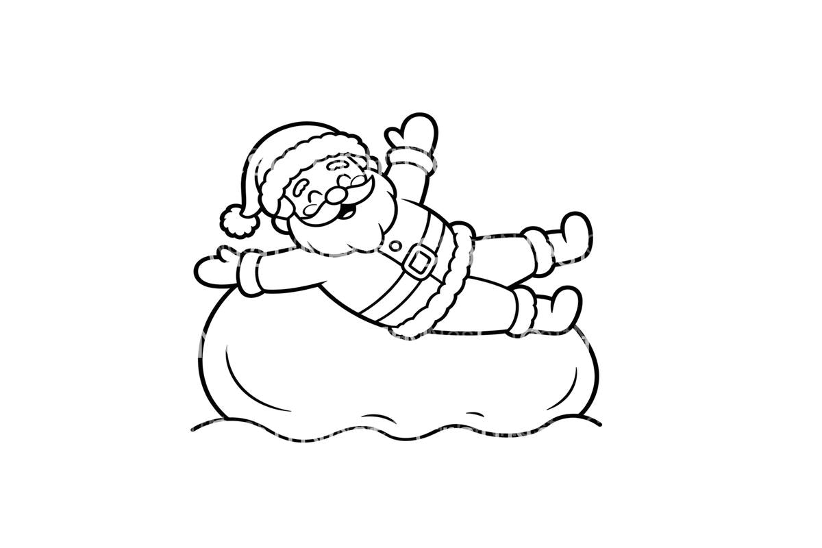 Santa Claus on Snow Coloring Books