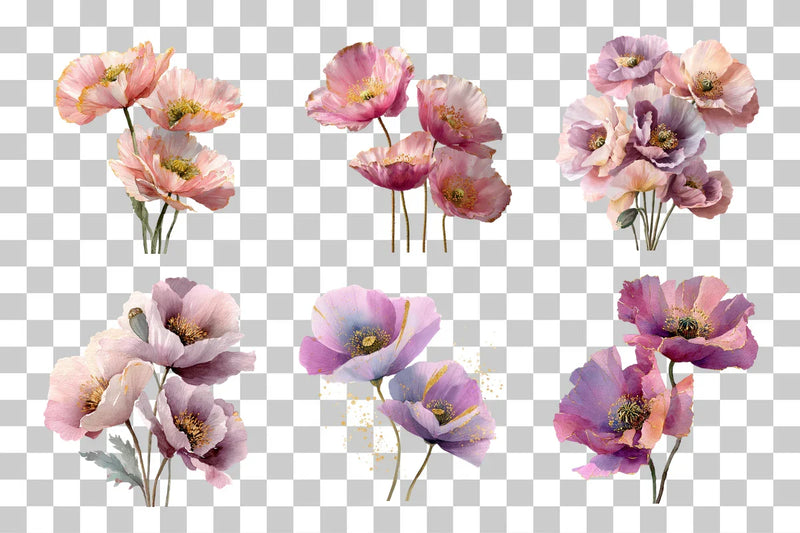Pink Flower Clipart Bundle 404 - CraftNest - Digital Crafting and Art