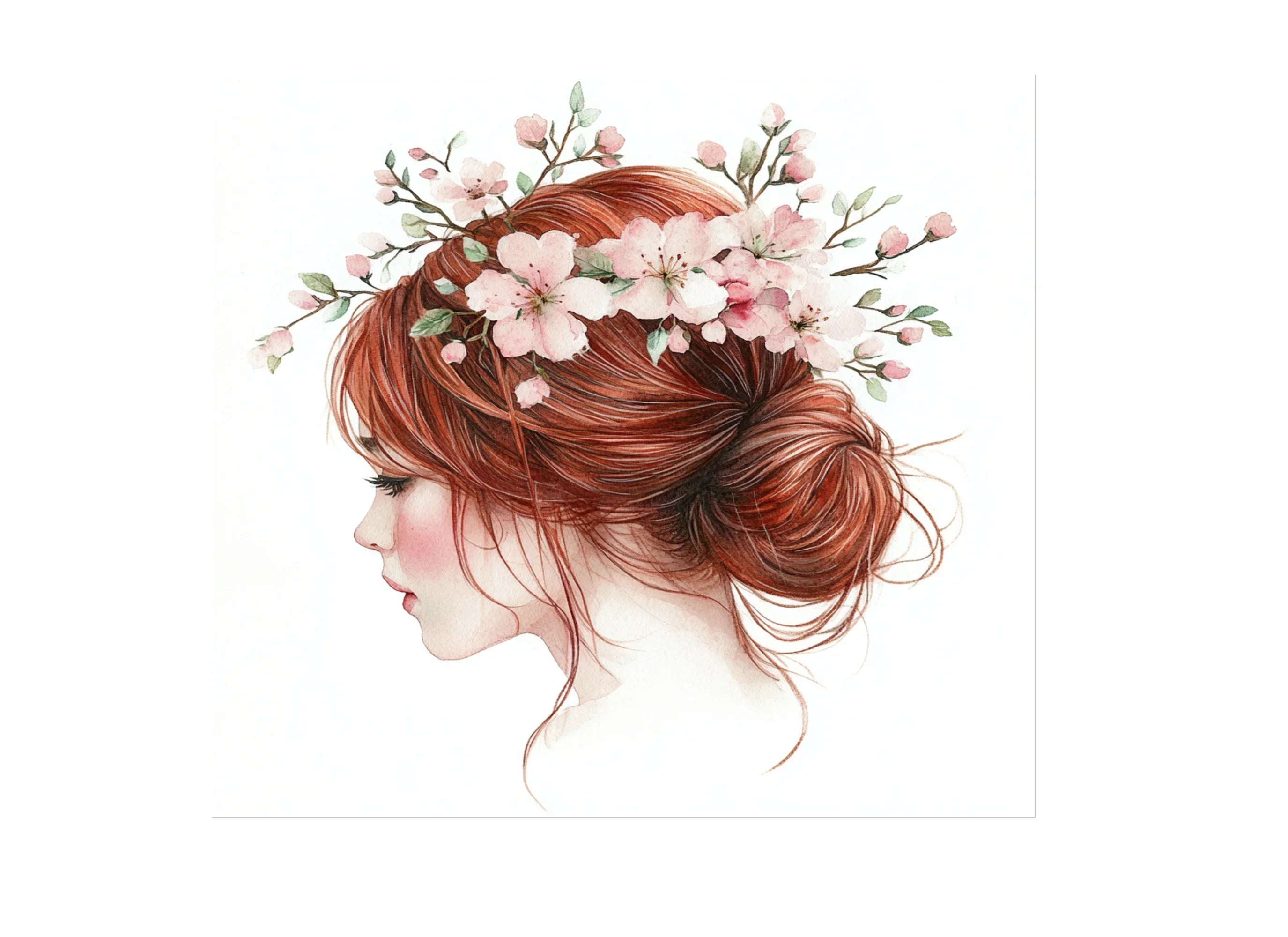 Flower Crown Woman Clipart Bundle