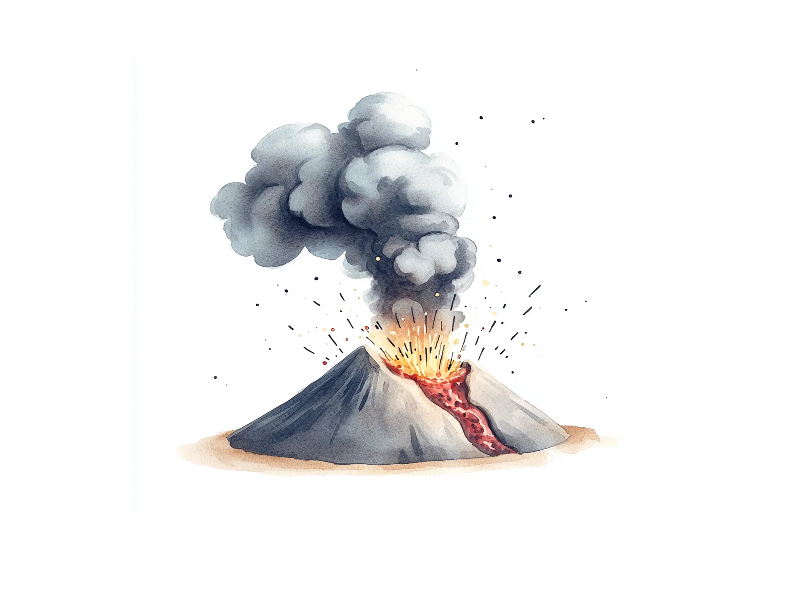 Volcano Eruption Clipart Bundle