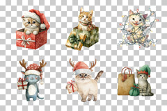 Christmas Kittens Clipart Bundle - CraftNest - Digital Crafting and Art