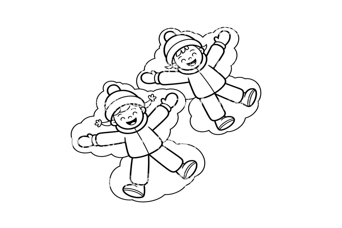 Snow Angels Winter Fun Coloring Books