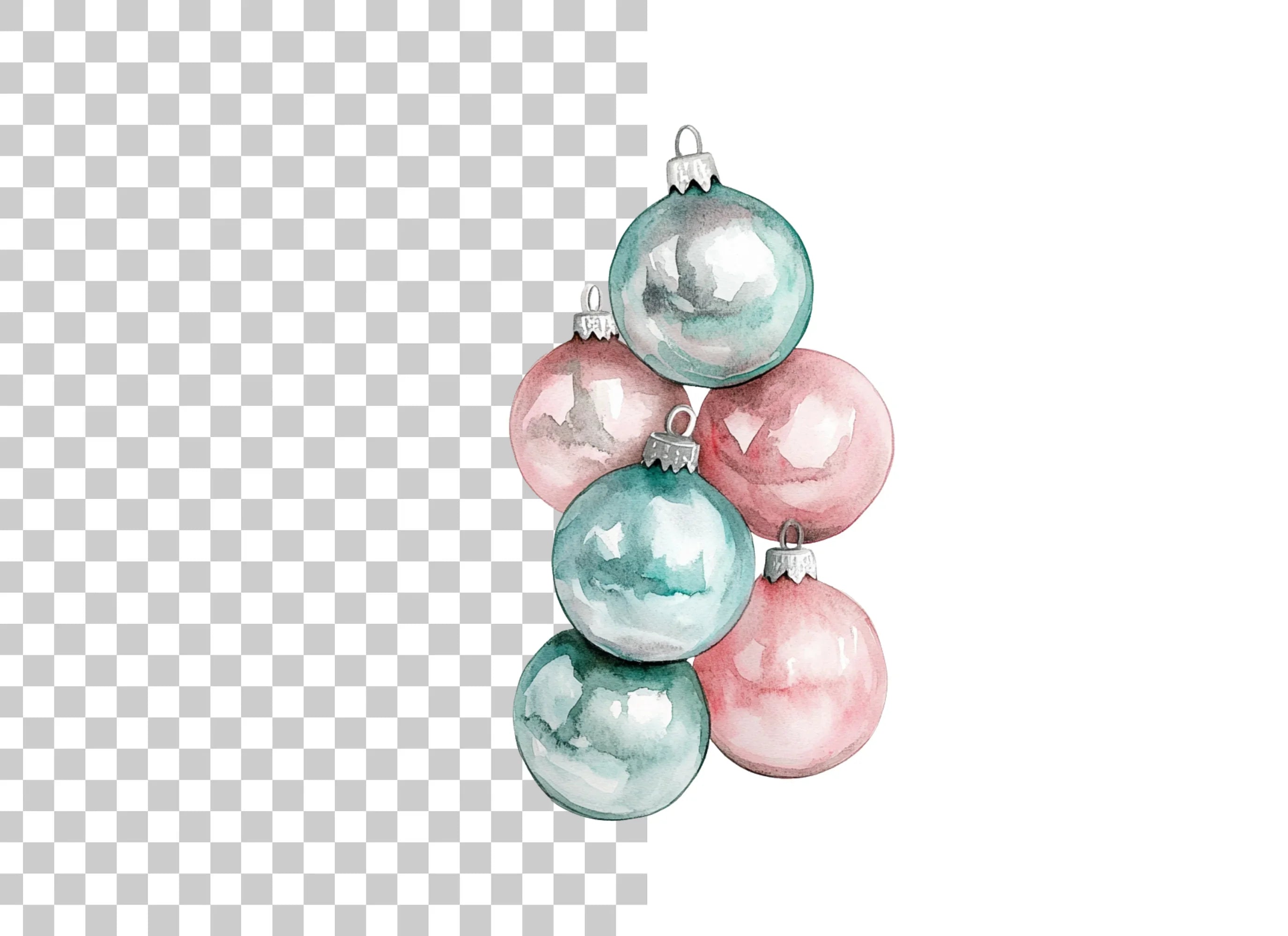 Christmas Ornament Stacks Clipart Bundle