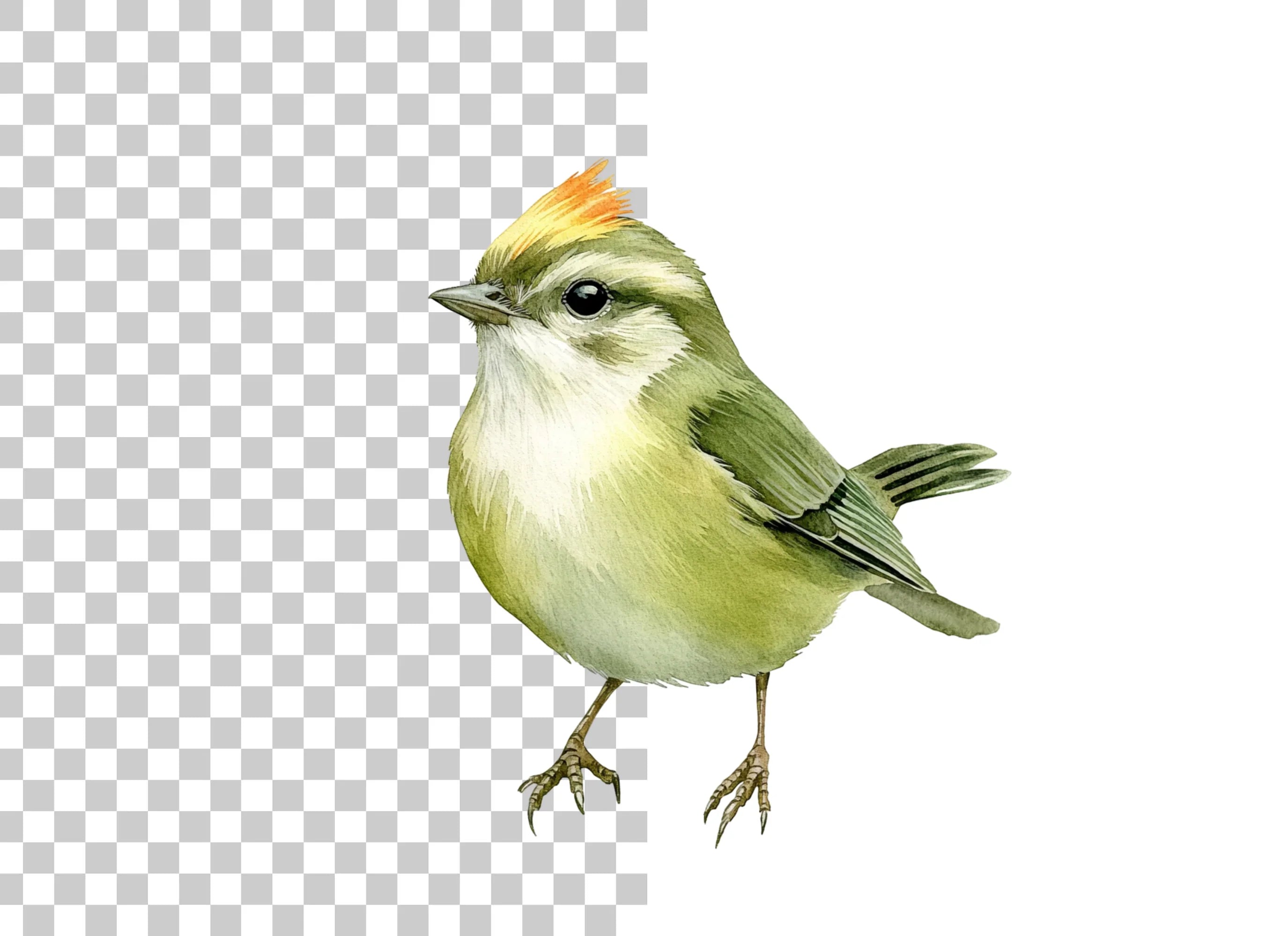 Cute Green Birds Clipart Bundle
