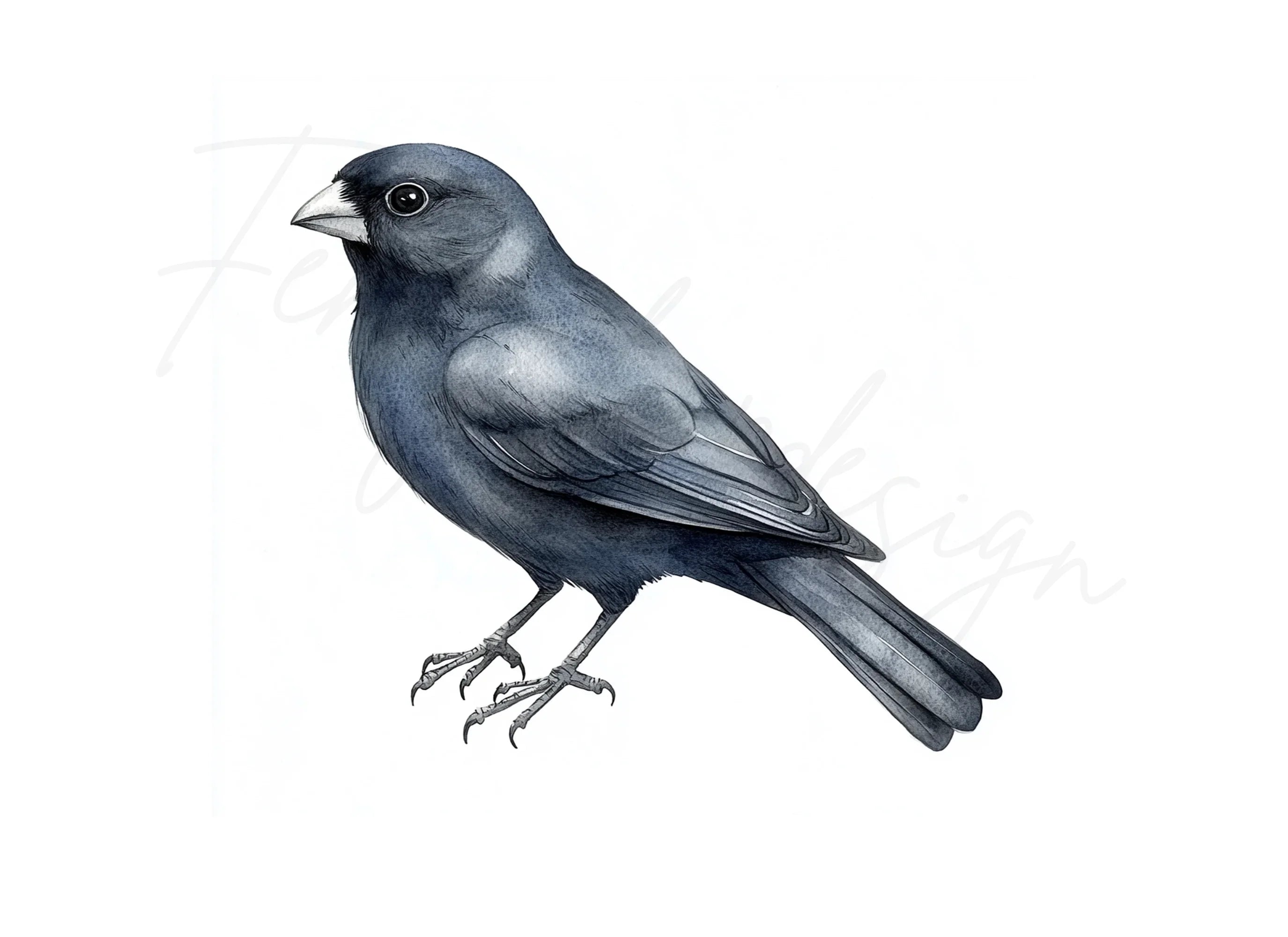 Cute Black and White Birds Clipart Bundle