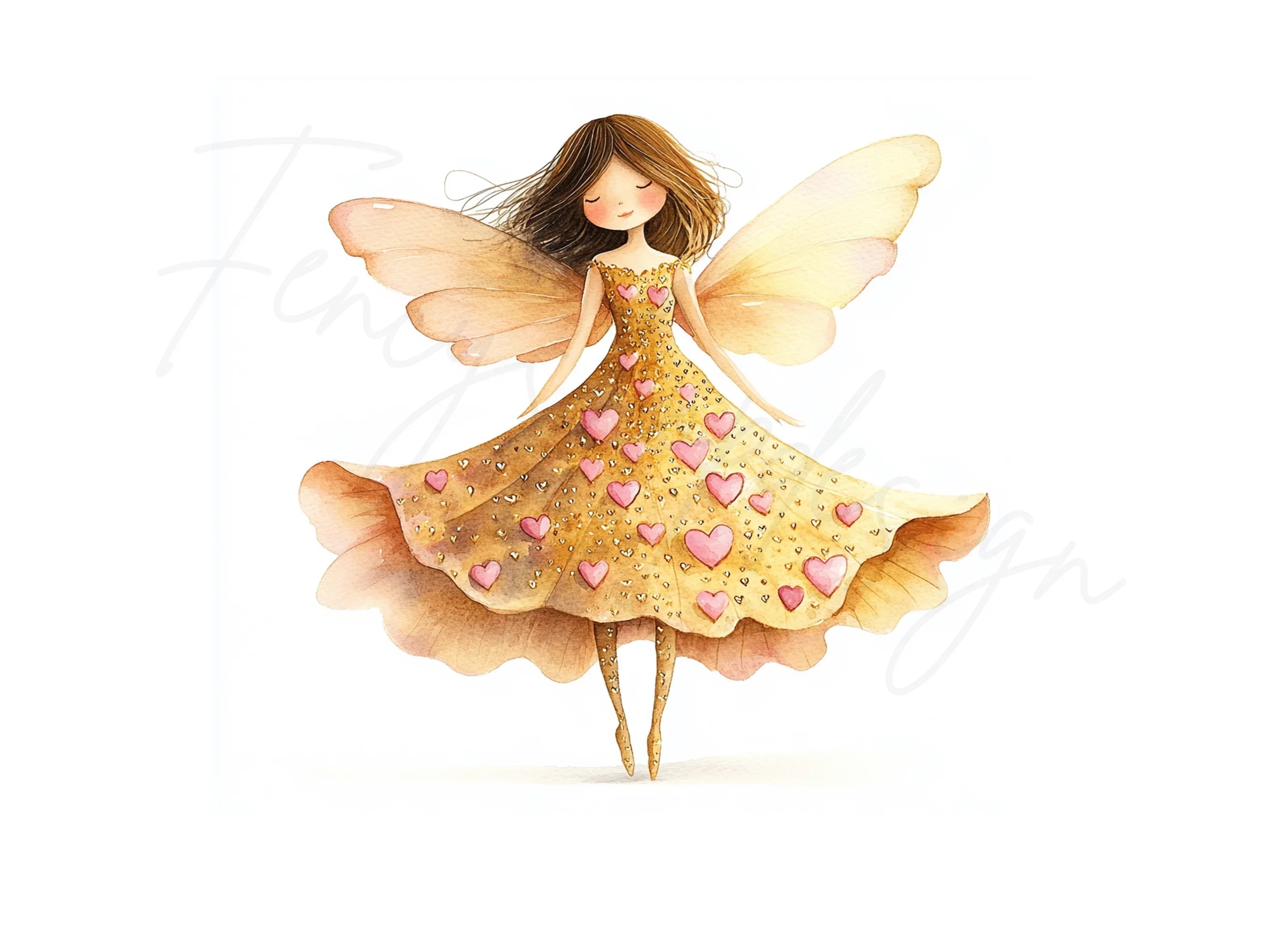 Golden Fairy Clipart Bundle