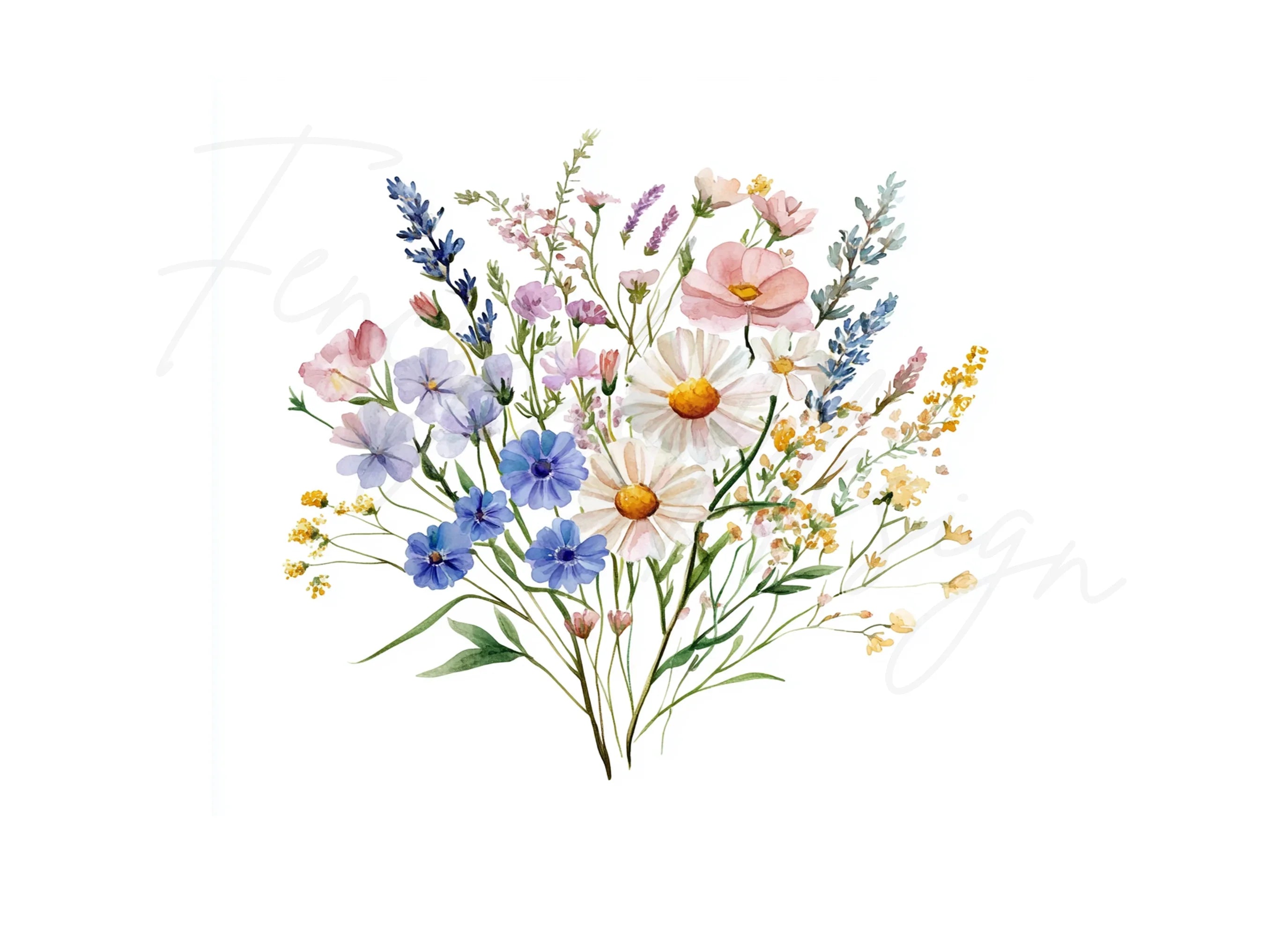 Wildflower Bouquets Clipart Bundle