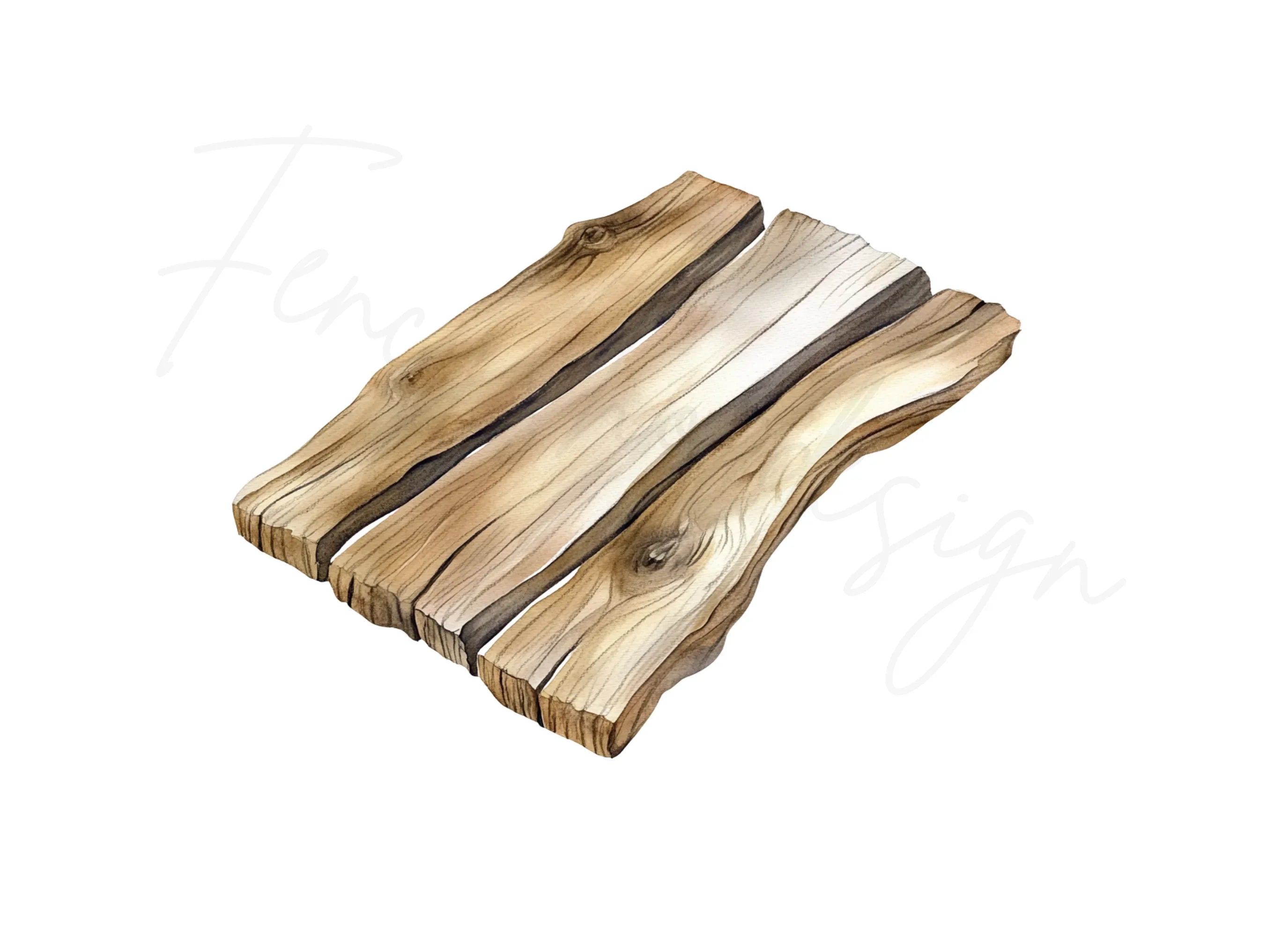Weathered Wooden Boards Clipart Bundle