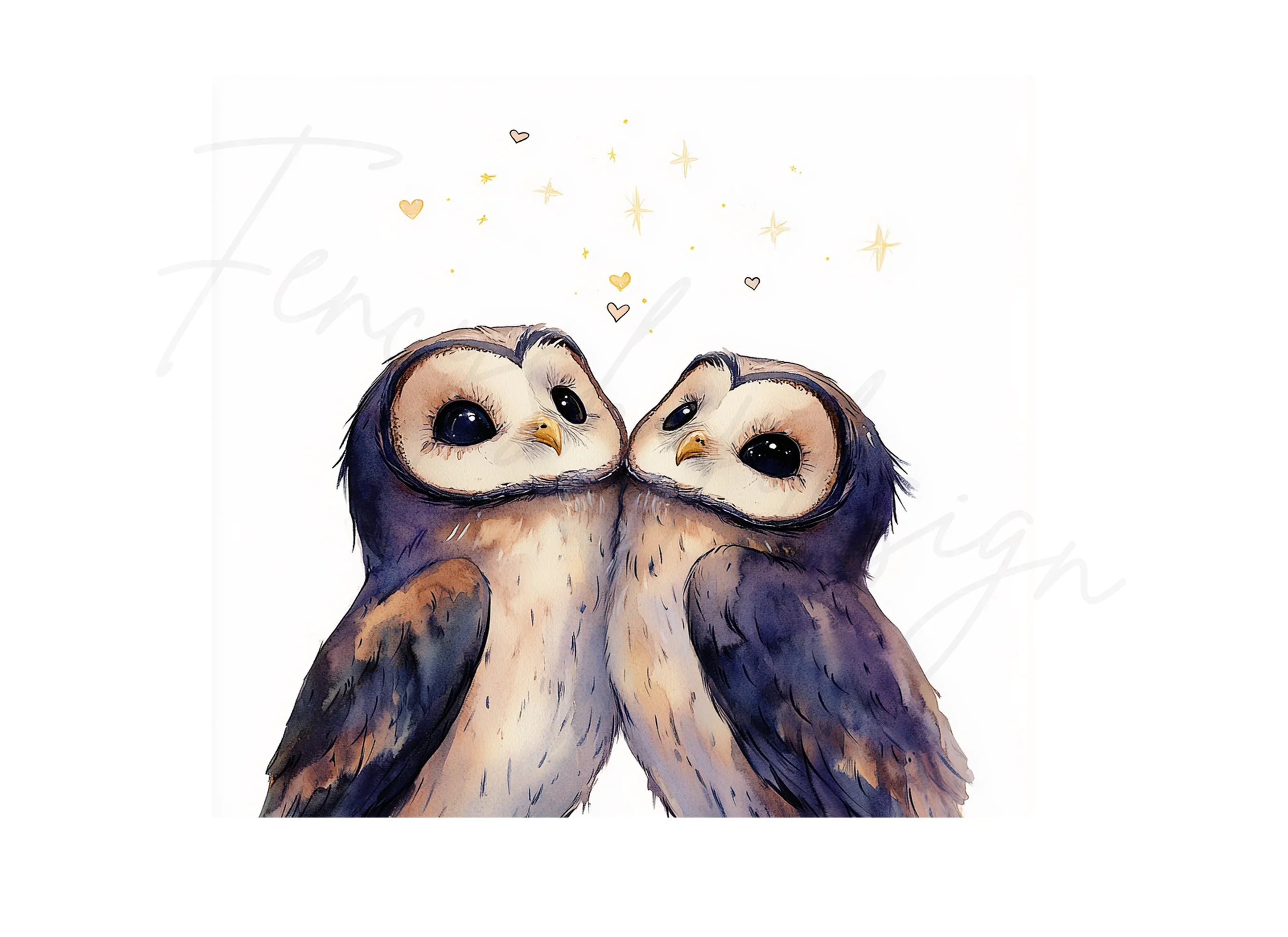 Cute Owl Couple Love Clipart Bundle