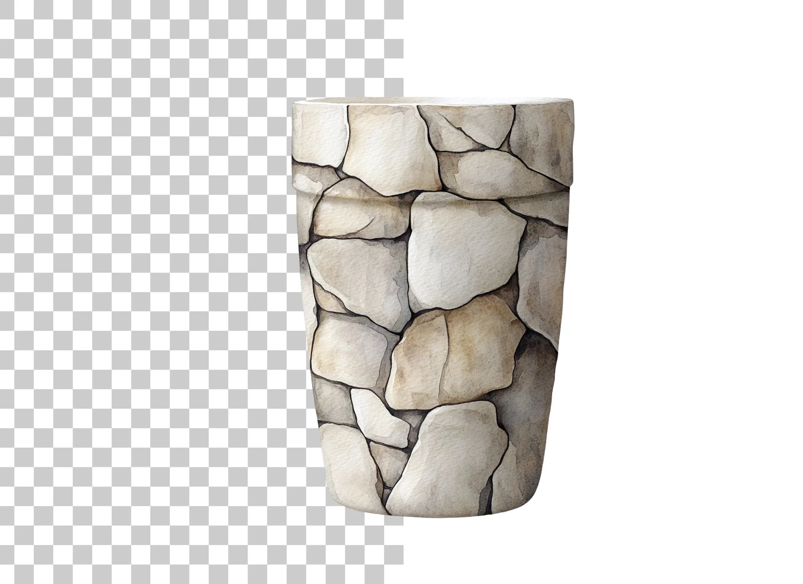 Stone Wall Tumbler Clipart Bundle