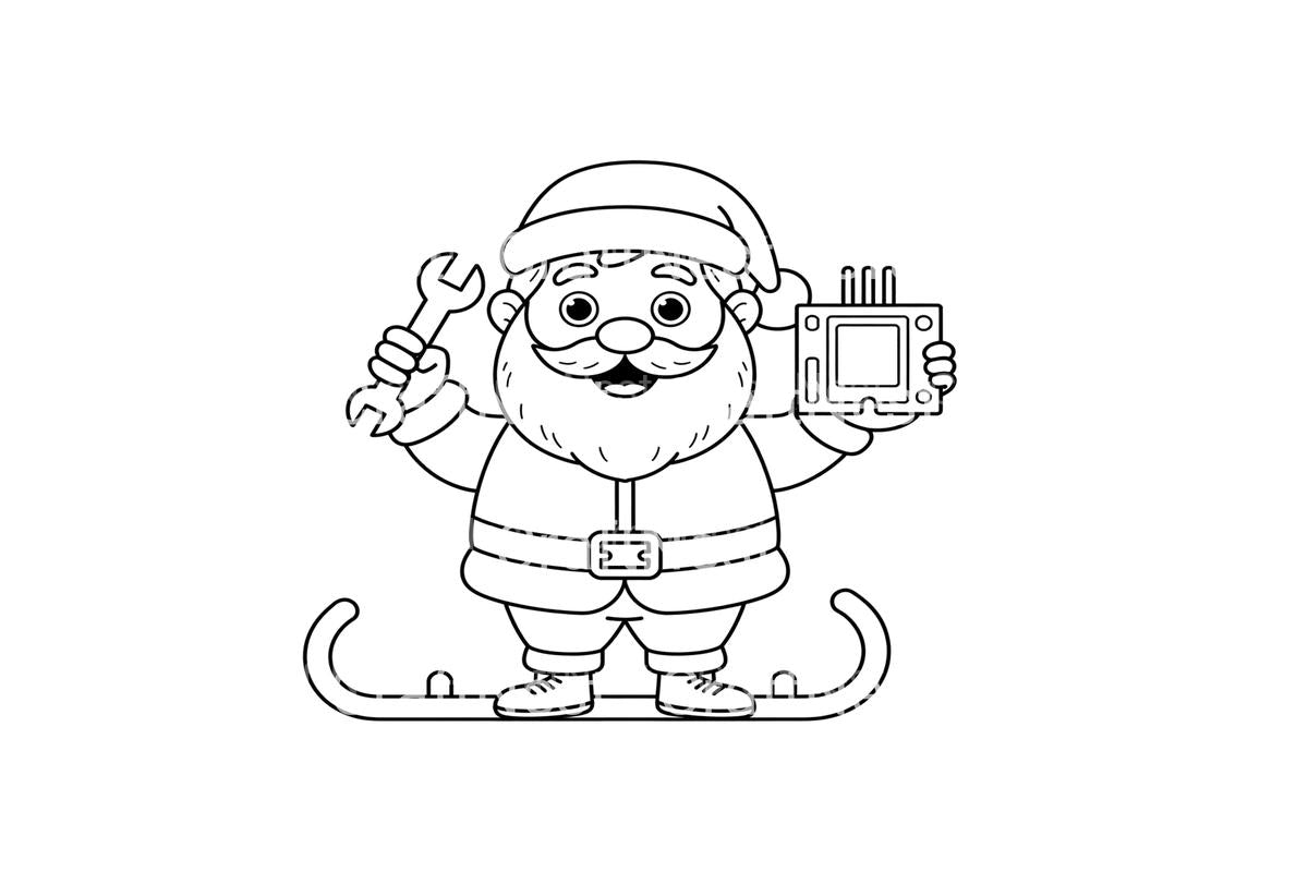 Santa Claus Mechanic Coloring Books