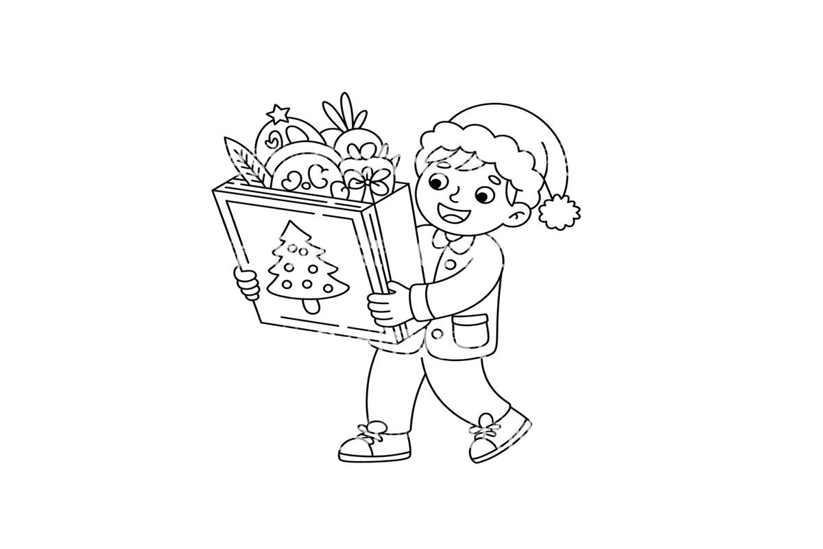 BoyChristmas Wreath Coloring Books
