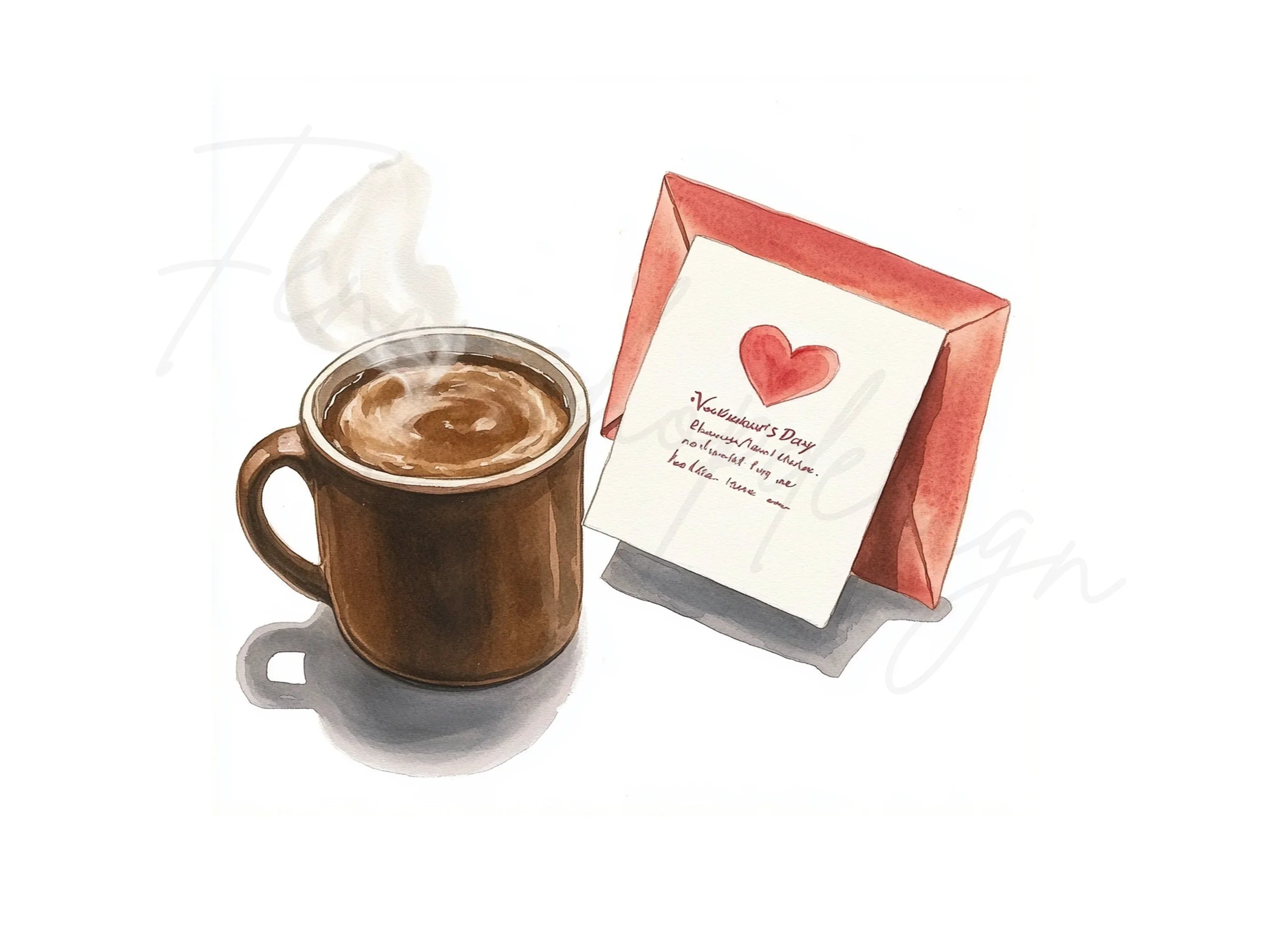Valentine's Day Coffee Love Letters Clipart Bundle