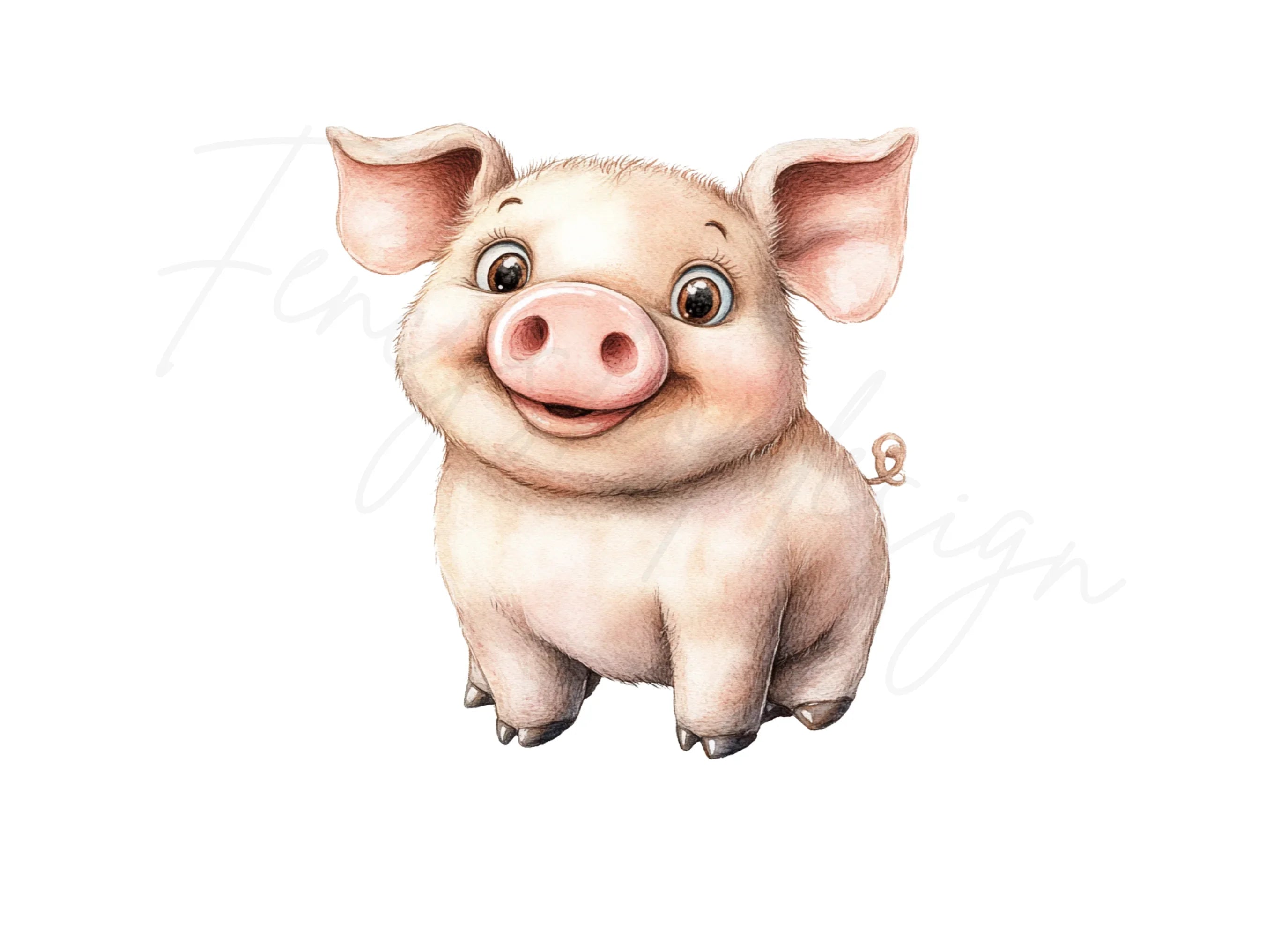 Cute Piggy Clipart Bundle