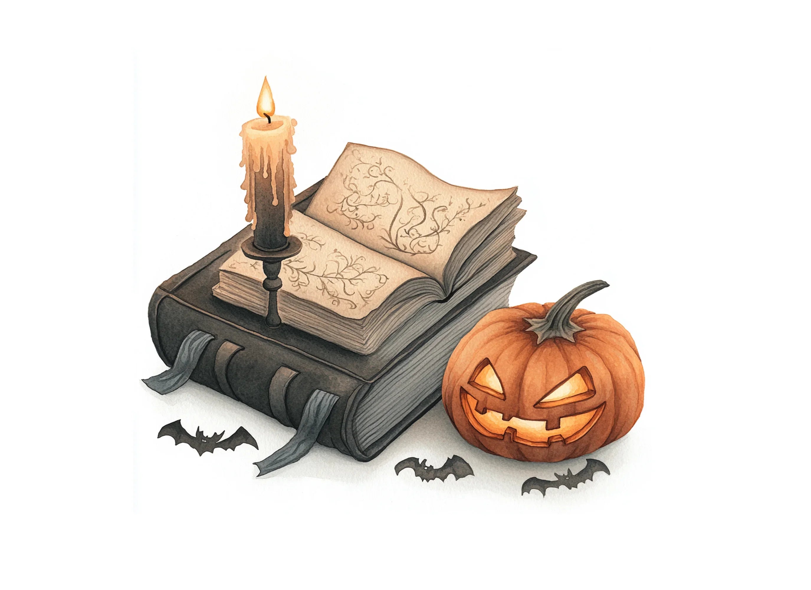 Spooky Halloween Pumpkins Clipart Bundle