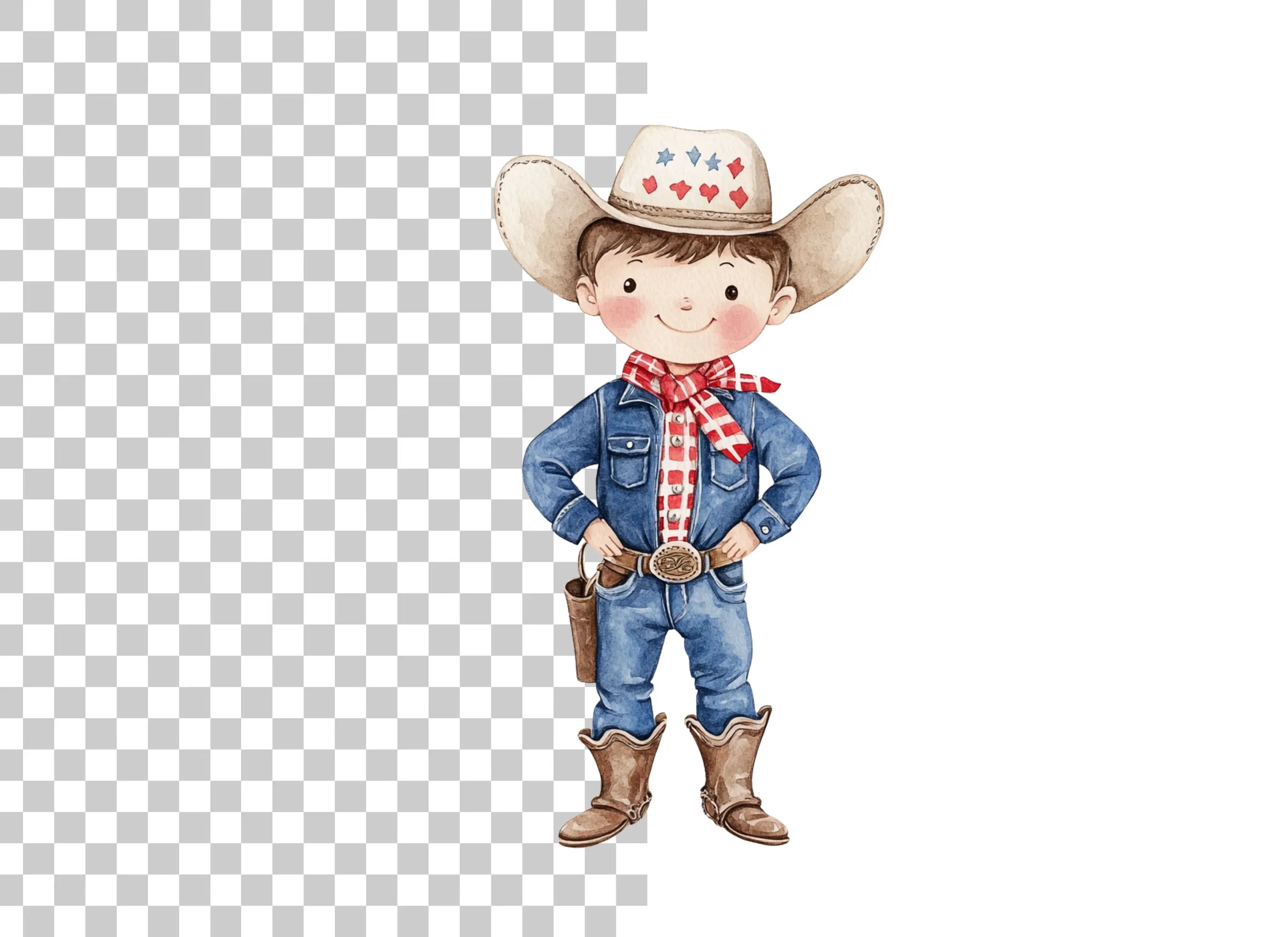 Cute Cowboy and Man Clipart Bundle