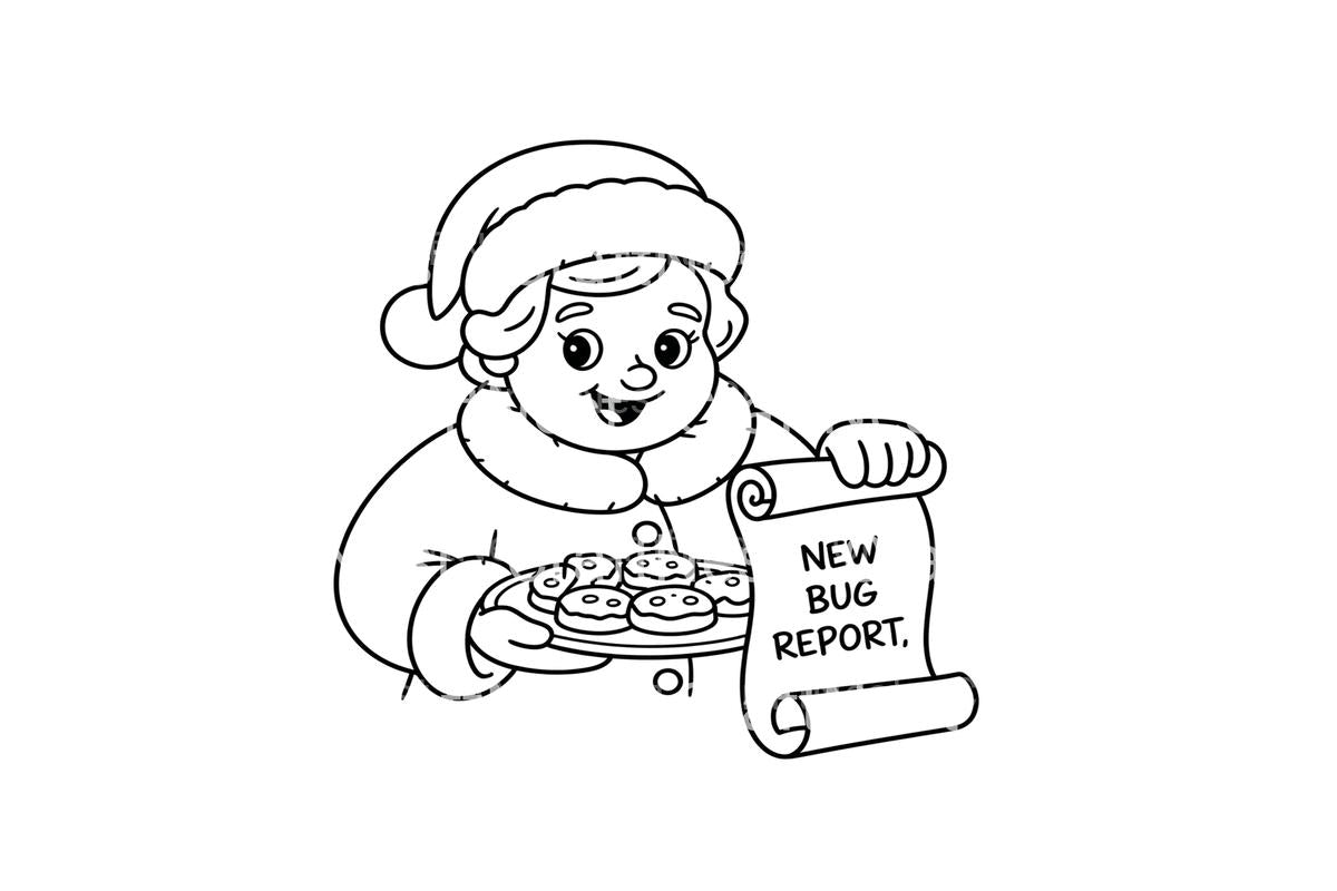 Mrs. Claus Bug Report Coloring Books