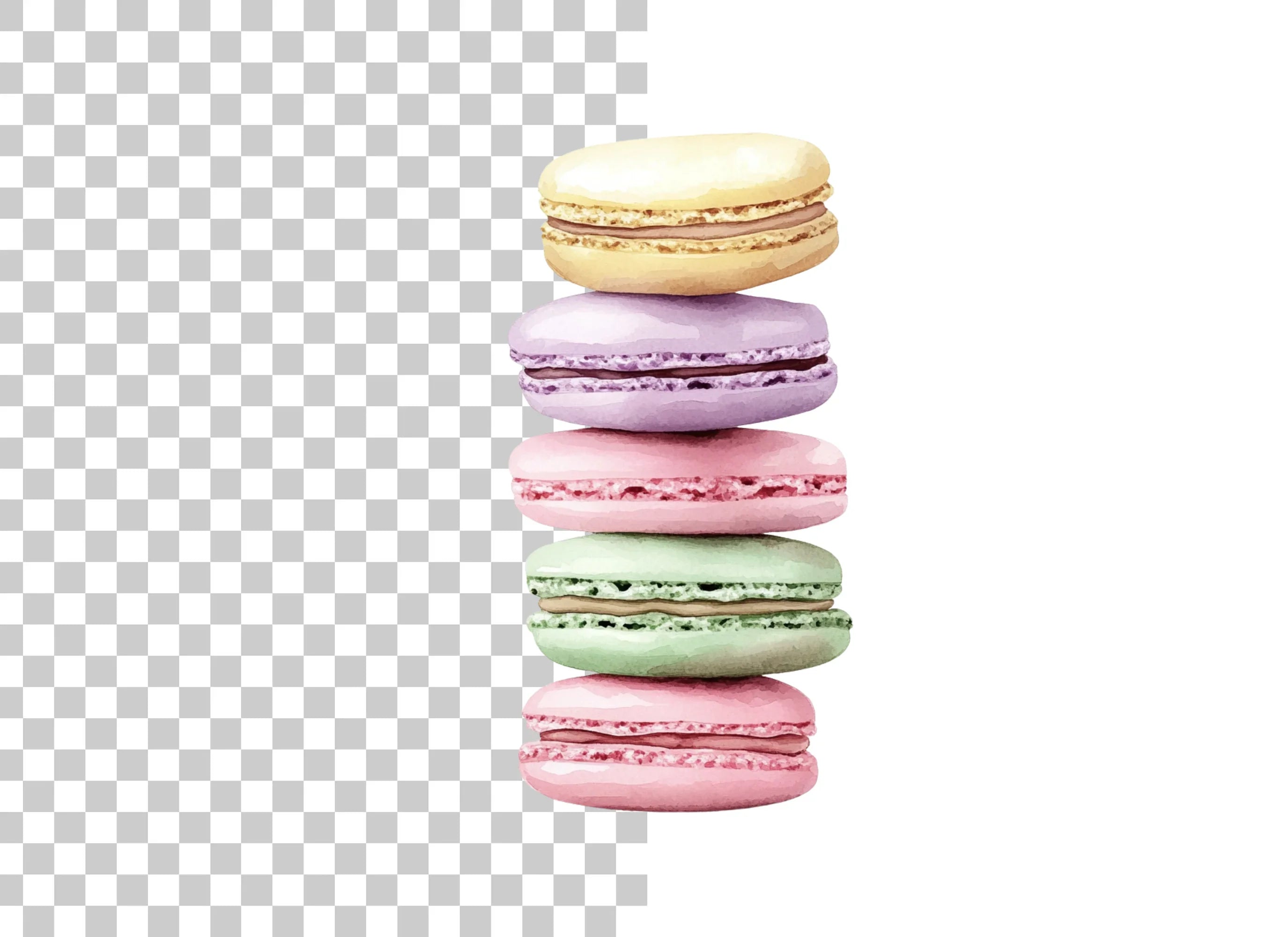 Macaron Stacks Clipart Bundle