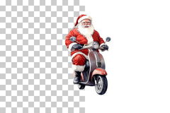 Santa Riding Scooter Clipart Bundle - CraftNest - Digital Crafting and Art