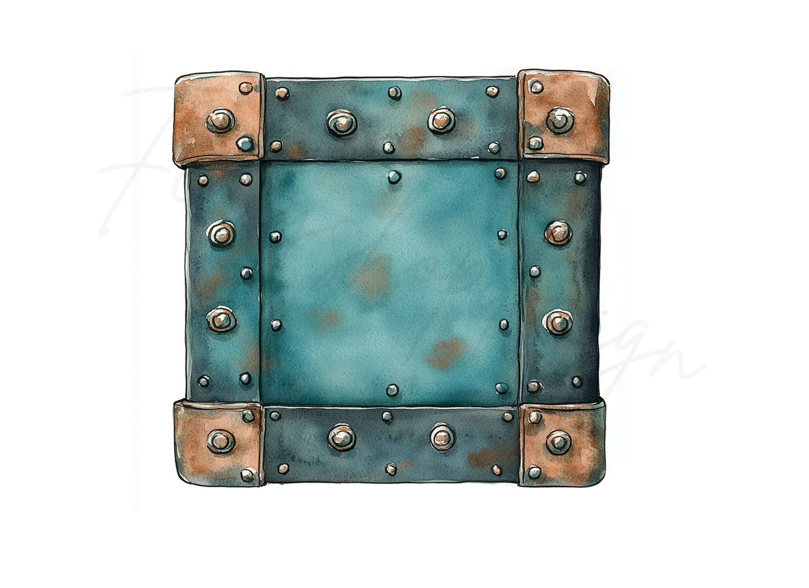 Steampunk Metal Texture Clipart Bundle