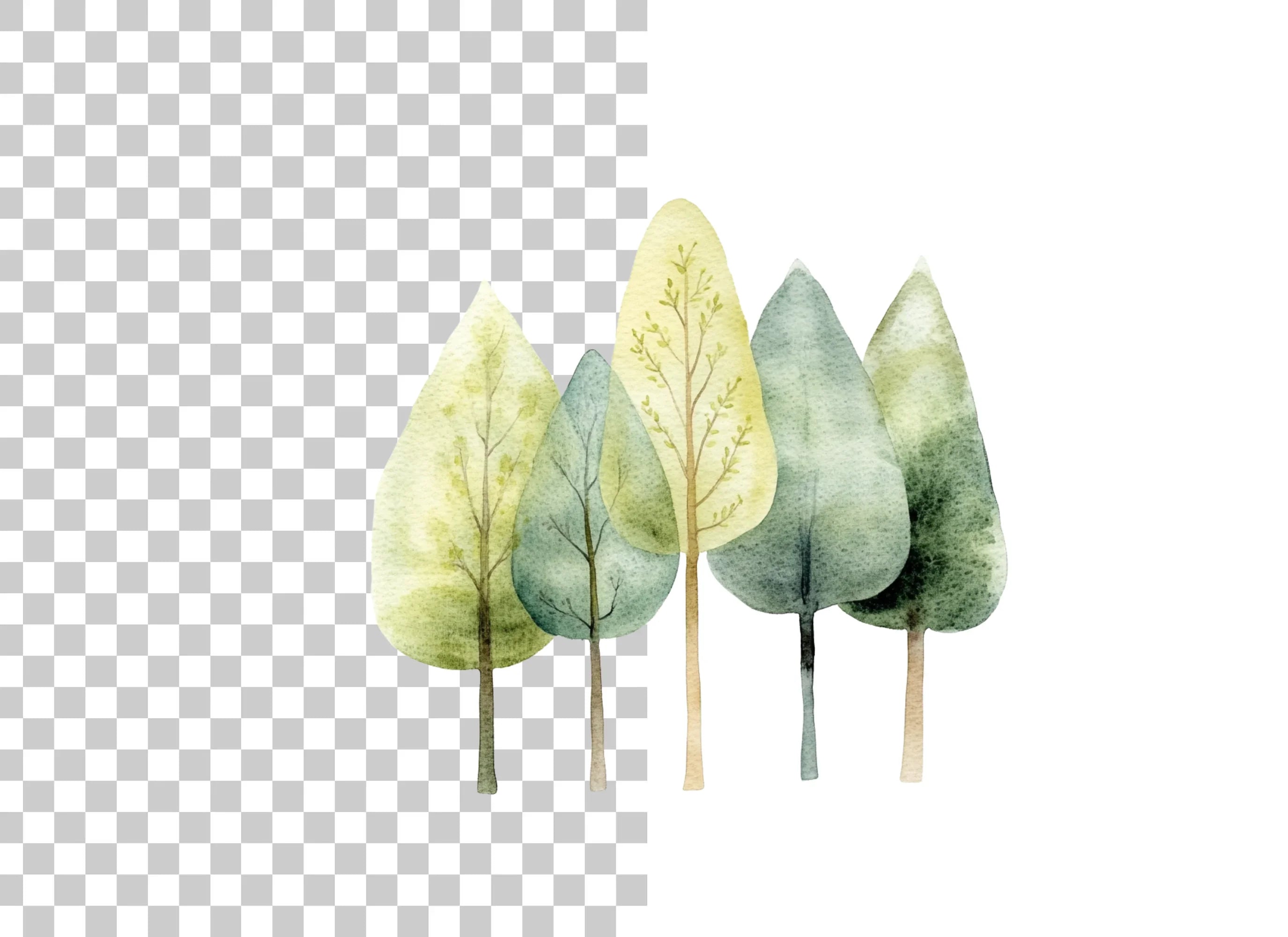 Forest Tree Clipart Bundle