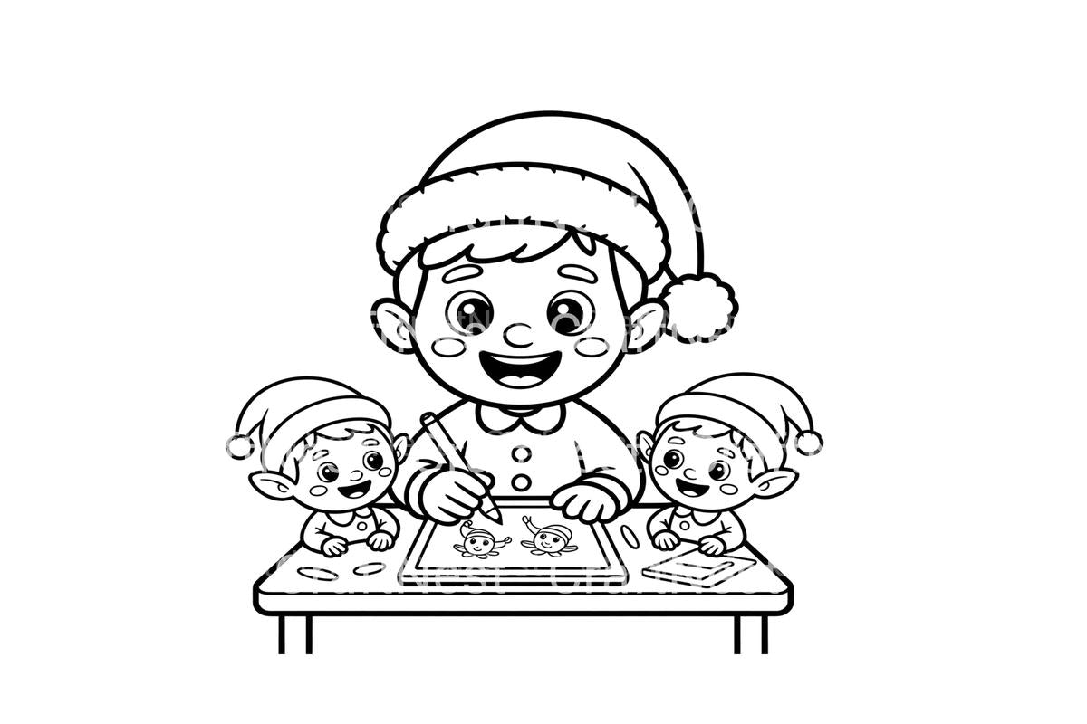 Christmas ElfFun for Kids Coloring Books