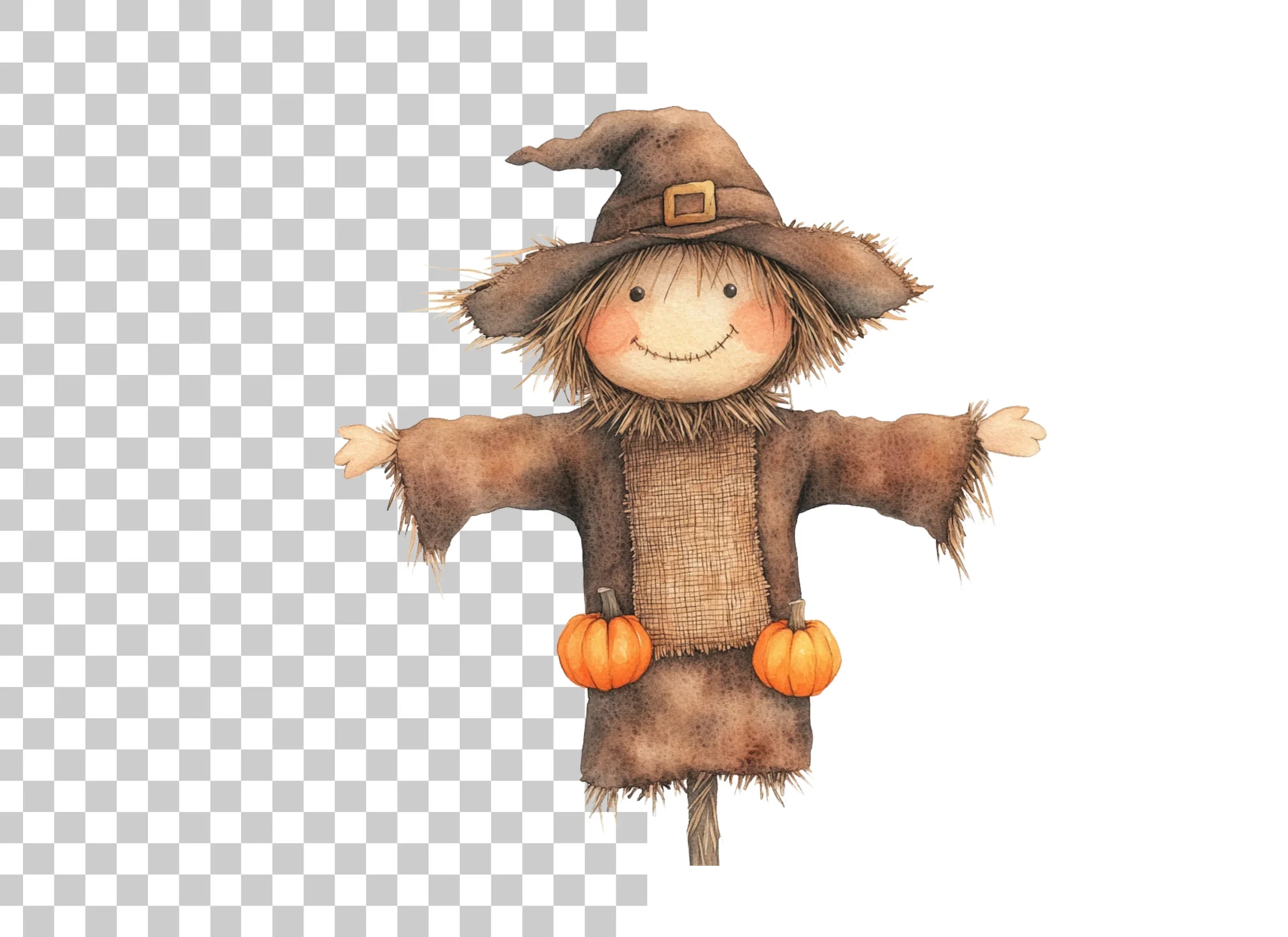 Cute Scarecrow Clipart Bundle