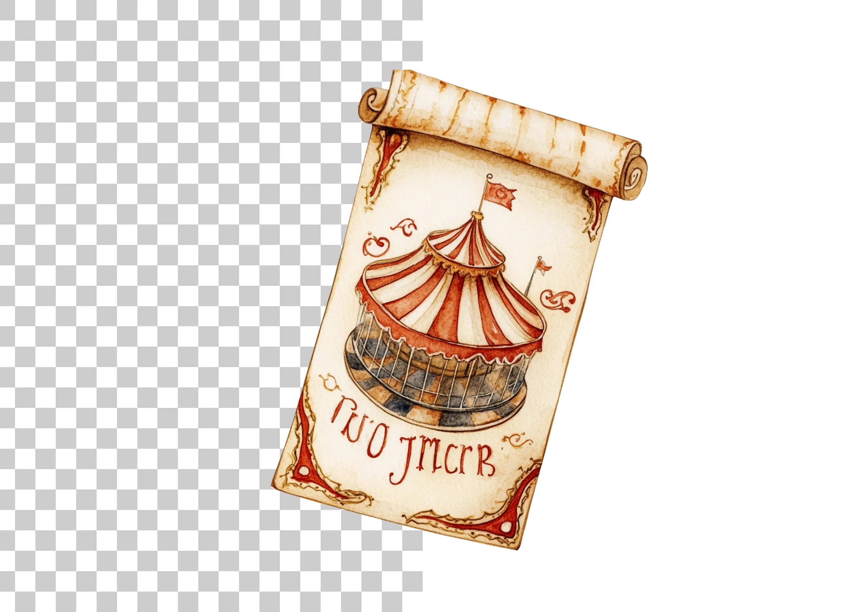 Vintage Circus Tent Clipart Bundle