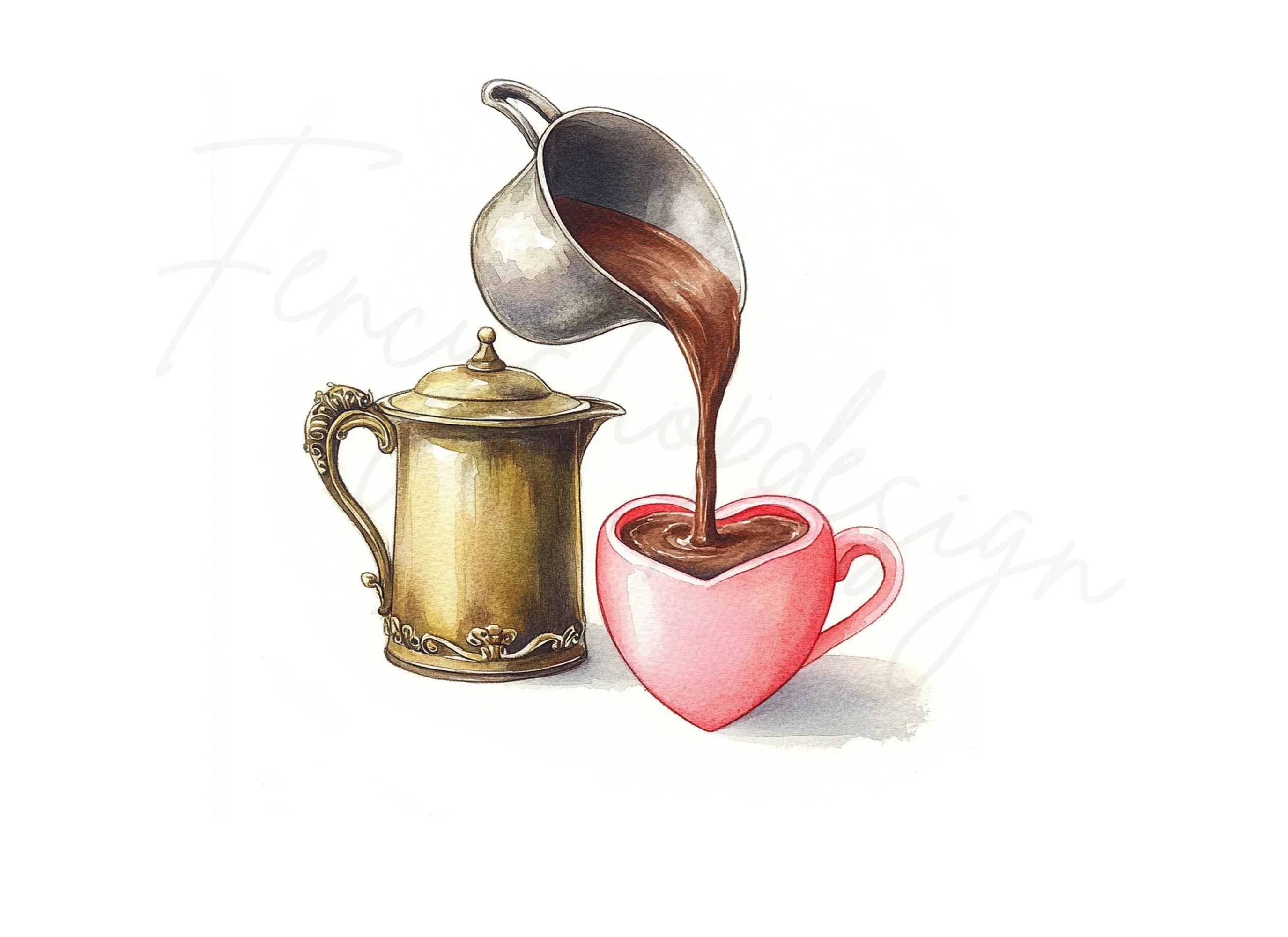 Hot Chocolate Love Clipart Bundle